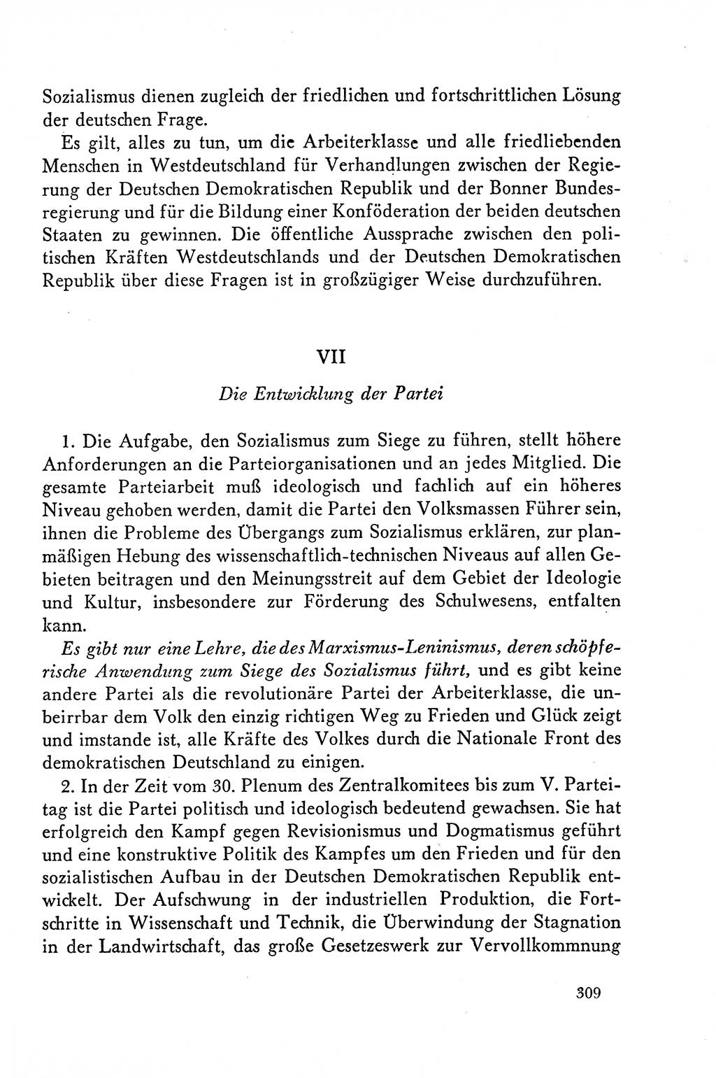 Dokumente der Sozialistischen Einheitspartei Deutschlands (SED) [Deutsche Demokratische Republik (DDR)] 1958-1959, Seite 309 (Dok. SED DDR 1958-1959, S. 309)