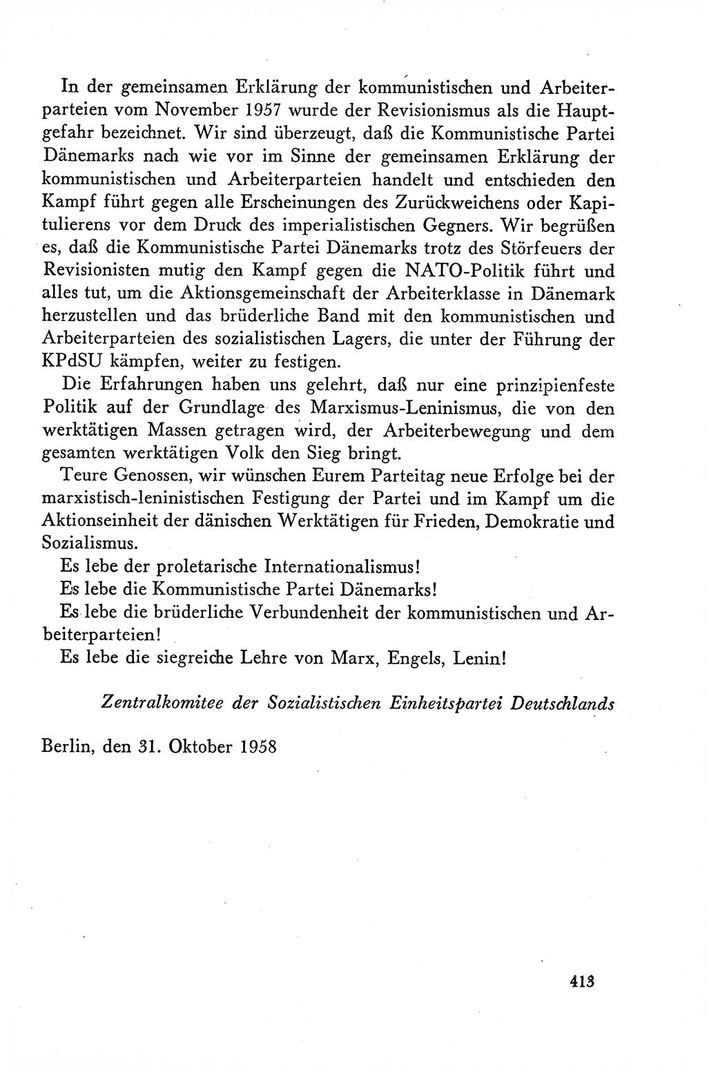 Dokumente der Sozialistischen Einheitspartei Deutschlands (SED) [Deutsche Demokratische Republik (DDR)] 1958-1959, Seite 413 (Dok. SED DDR 1958-1959, S. 413)