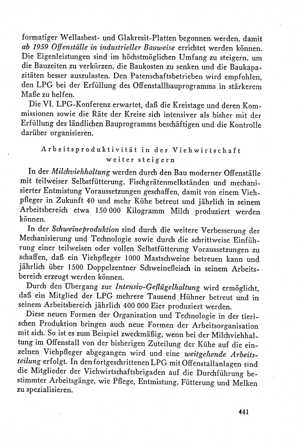 Dokumente der Sozialistischen Einheitspartei Deutschlands (SED) [Deutsche Demokratische Republik (DDR)] 1958-1959, Seite 441 (Dok. SED DDR 1958-1959, S. 441)