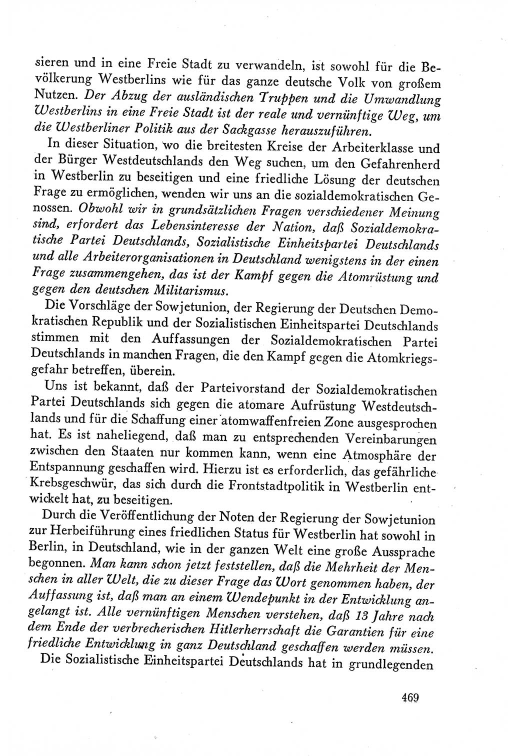 Dokumente der Sozialistischen Einheitspartei Deutschlands (SED) [Deutsche Demokratische Republik (DDR)] 1958-1959, Seite 469 (Dok. SED DDR 1958-1959, S. 469)