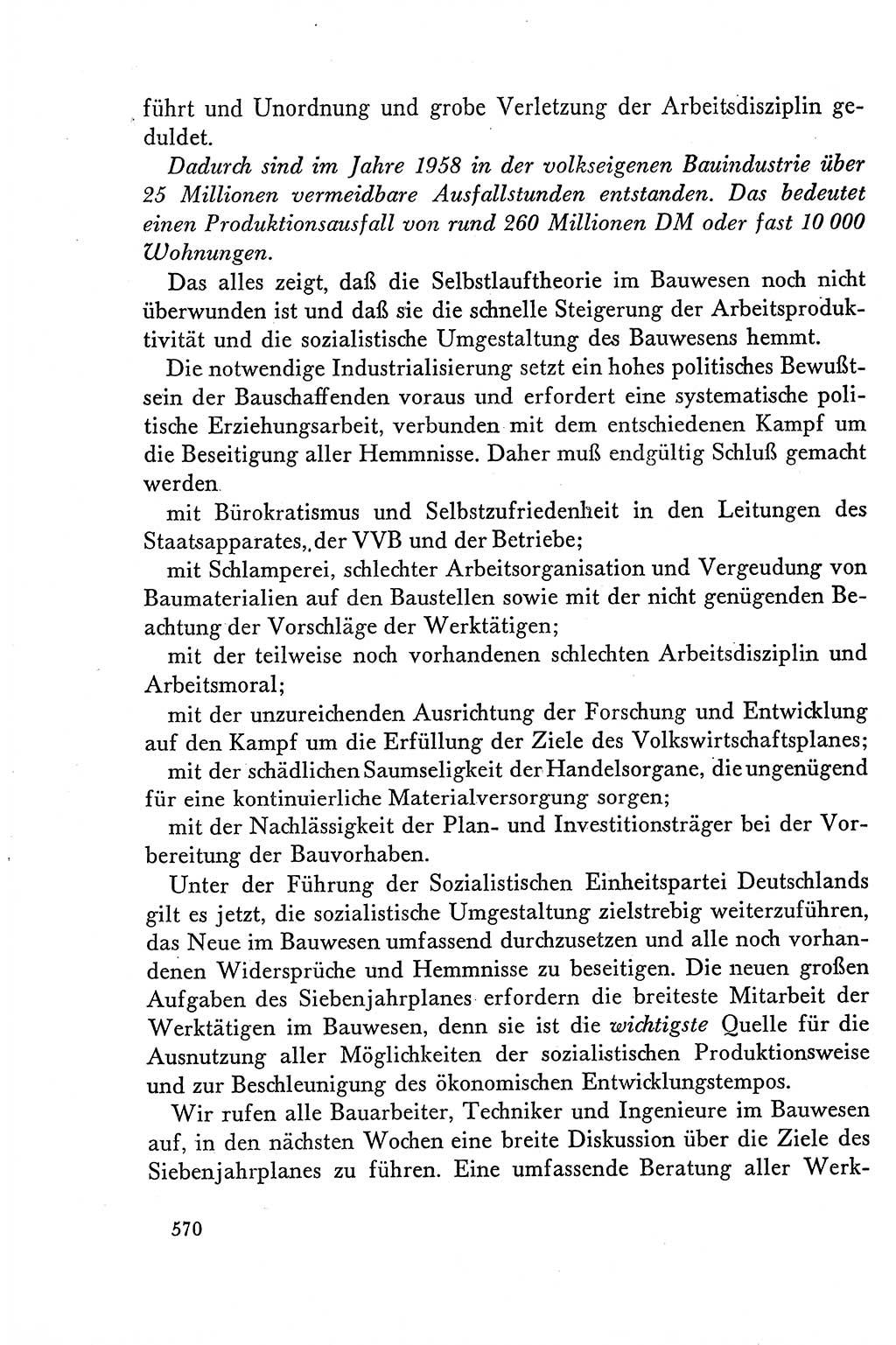 Dokumente der Sozialistischen Einheitspartei Deutschlands (SED) [Deutsche Demokratische Republik (DDR)] 1958-1959, Seite 570 (Dok. SED DDR 1958-1959, S. 570)