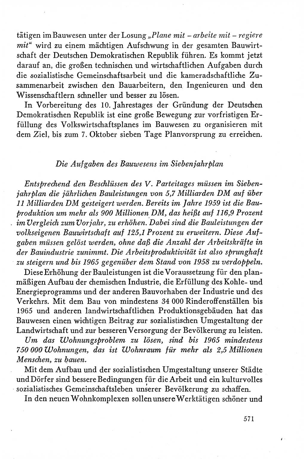 Dokumente der Sozialistischen Einheitspartei Deutschlands (SED) [Deutsche Demokratische Republik (DDR)] 1958-1959, Seite 571 (Dok. SED DDR 1958-1959, S. 571)