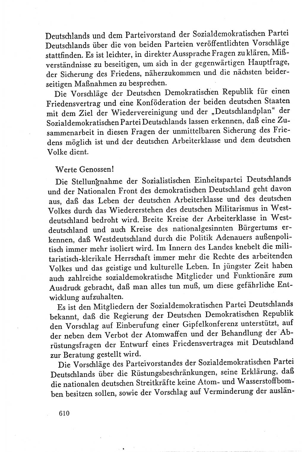 Dokumente der Sozialistischen Einheitspartei Deutschlands (SED) [Deutsche Demokratische Republik (DDR)] 1958-1959, Seite 610 (Dok. SED DDR 1958-1959, S. 610)