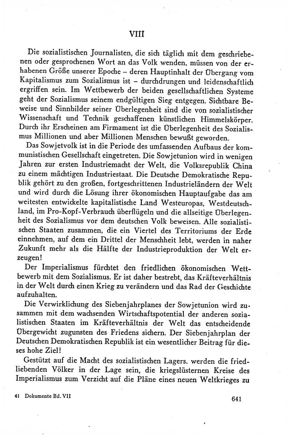 Dokumente der Sozialistischen Einheitspartei Deutschlands (SED) [Deutsche Demokratische Republik (DDR)] 1958-1959, Seite 641 (Dok. SED DDR 1958-1959, S. 641)