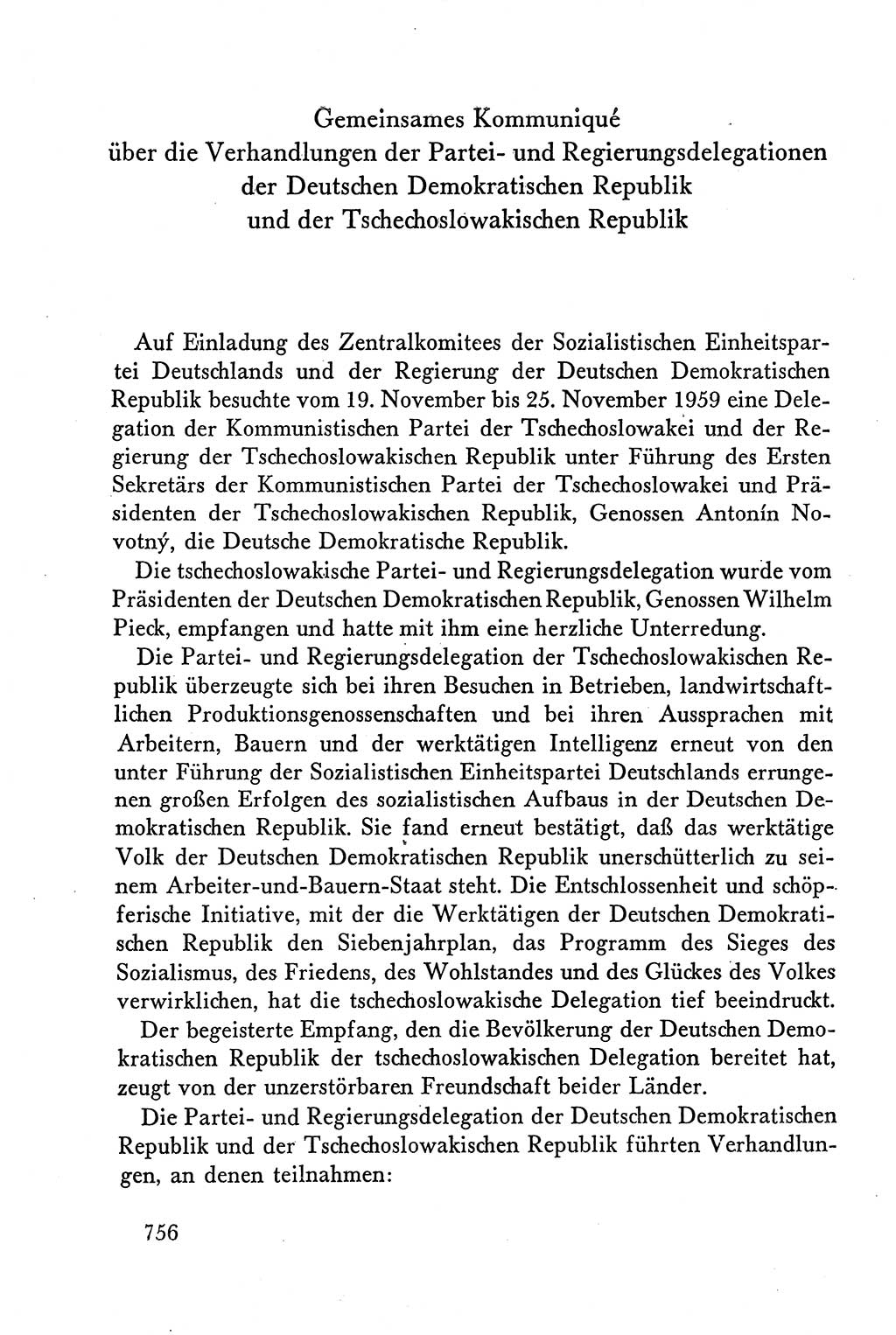 Dokumente der Sozialistischen Einheitspartei Deutschlands (SED) [Deutsche Demokratische Republik (DDR)] 1958-1959, Seite 756 (Dok. SED DDR 1958-1959, S. 756)