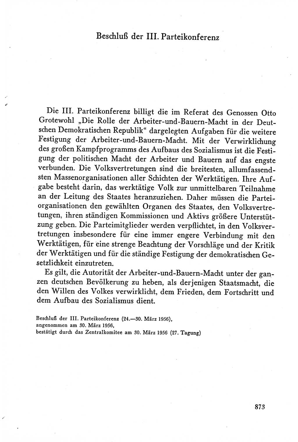 Dokumente der Sozialistischen Einheitspartei Deutschlands (SED) [Deutsche Demokratische Republik (DDR)] 1958-1959, Seite 873 (Dok. SED DDR 1958-1959, S. 873)