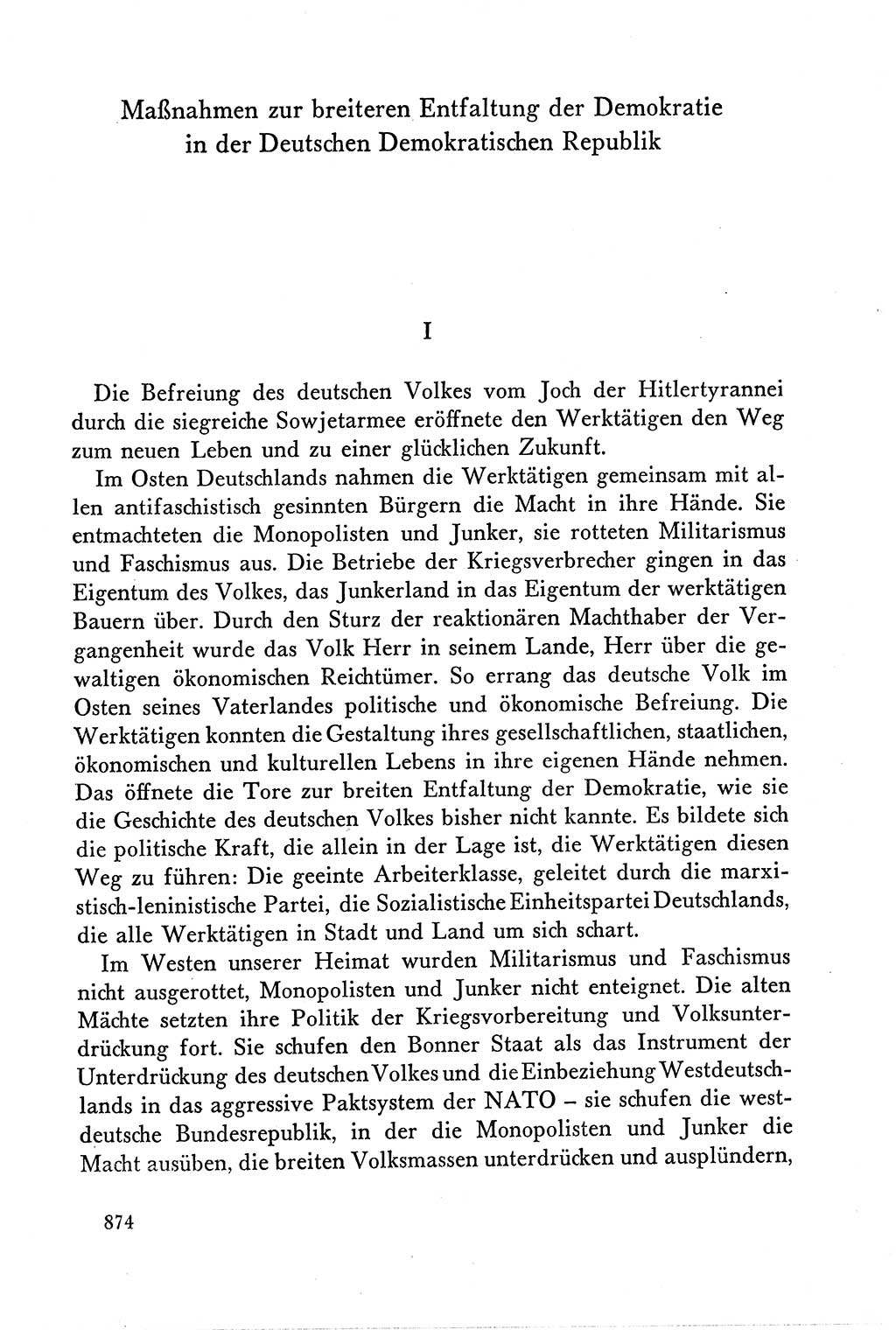 Dokumente der Sozialistischen Einheitspartei Deutschlands (SED) [Deutsche Demokratische Republik (DDR)] 1958-1959, Seite 874 (Dok. SED DDR 1958-1959, S. 874)