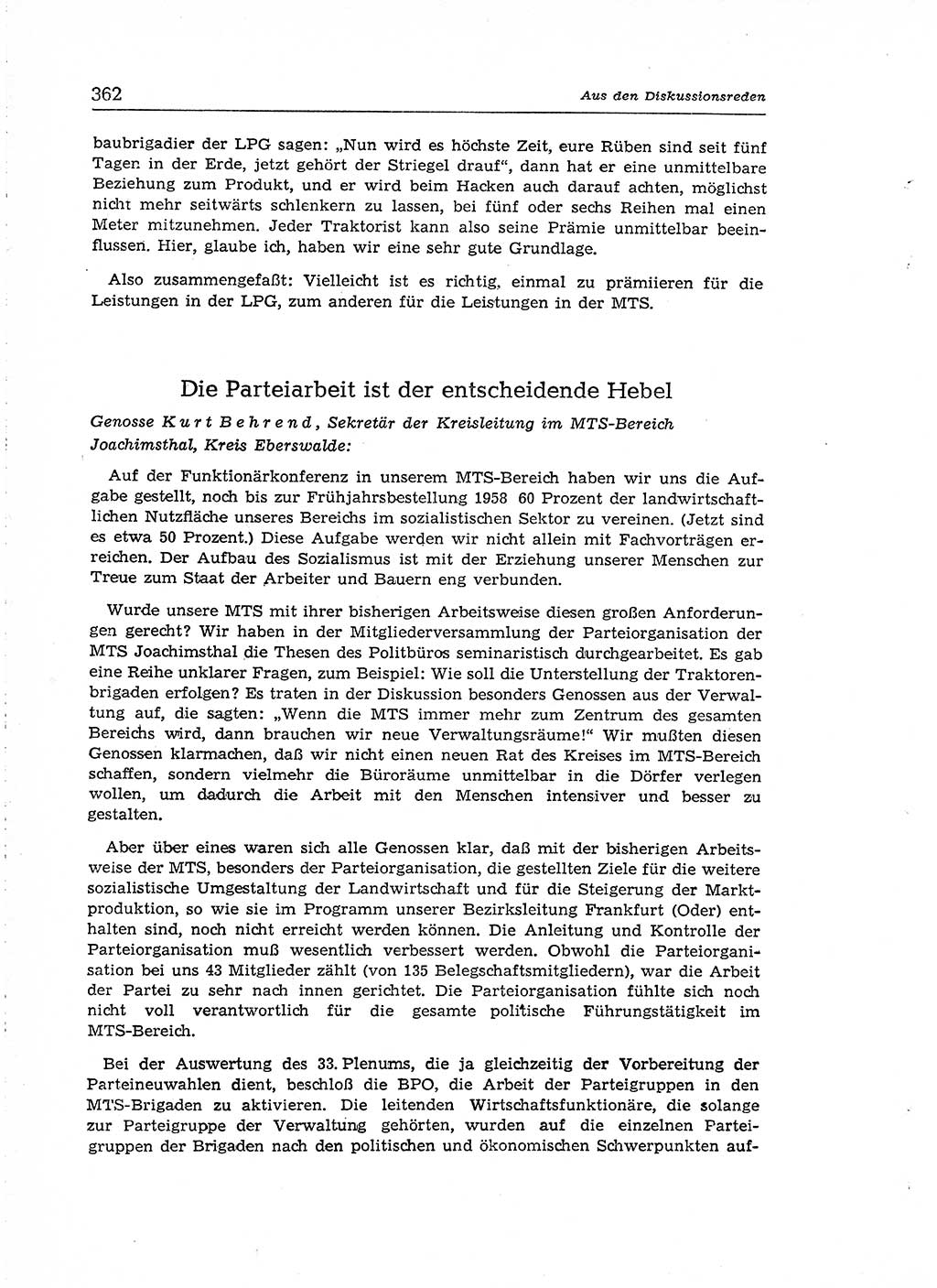 Neuer Weg (NW), Organ des Zentralkomitees (ZK) der SED (Sozialistische Einheitspartei Deutschlands) für Fragen des Parteiaufbaus und des Parteilebens, [Deutsche Demokratische Republik (DDR)] 13. Jahrgang 1958, Seite 362 (NW ZK SED DDR 1958, S. 362)