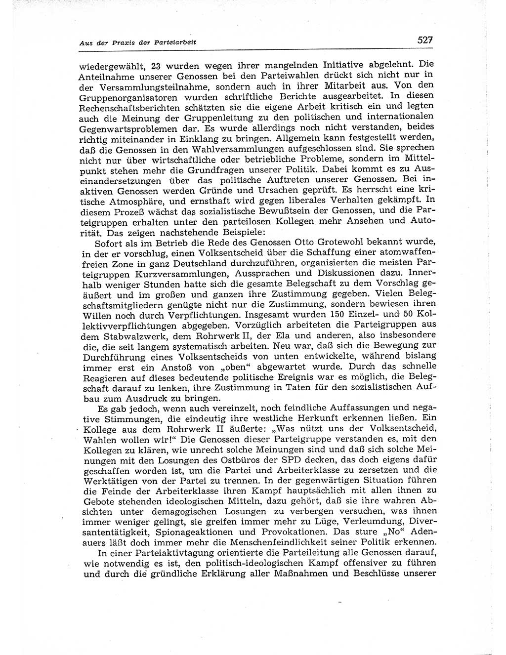 Neuer Weg (NW), Organ des Zentralkomitees (ZK) der SED (Sozialistische Einheitspartei Deutschlands) für Fragen des Parteiaufbaus und des Parteilebens, [Deutsche Demokratische Republik (DDR)] 13. Jahrgang 1958, Seite 527 (NW ZK SED DDR 1958, S. 527)