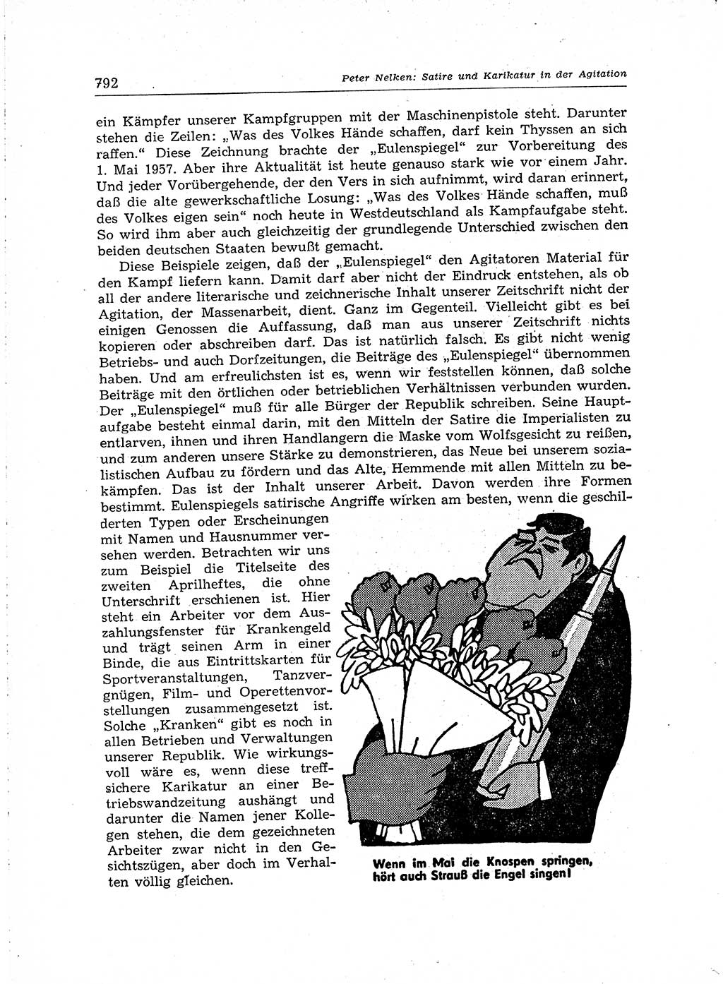 Neuer Weg (NW), Organ des Zentralkomitees (ZK) der SED (Sozialistische Einheitspartei Deutschlands) für Fragen des Parteiaufbaus und des Parteilebens, [Deutsche Demokratische Republik (DDR)] 13. Jahrgang 1958, Seite 792 (NW ZK SED DDR 1958, S. 792)