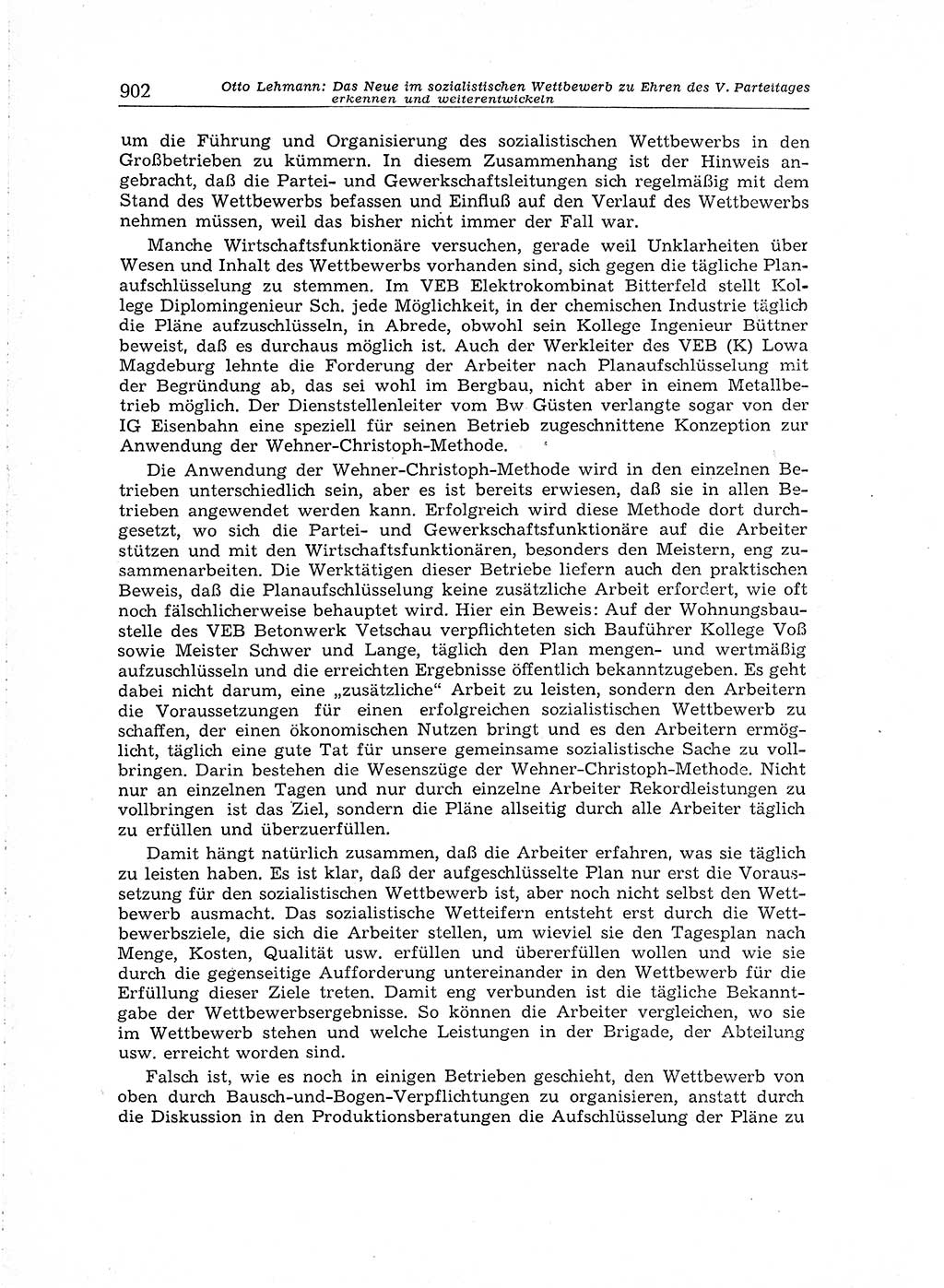 Neuer Weg (NW), Organ des Zentralkomitees (ZK) der SED (Sozialistische Einheitspartei Deutschlands) für Fragen des Parteiaufbaus und des Parteilebens, [Deutsche Demokratische Republik (DDR)] 13. Jahrgang 1958, Seite 902 (NW ZK SED DDR 1958, S. 902)