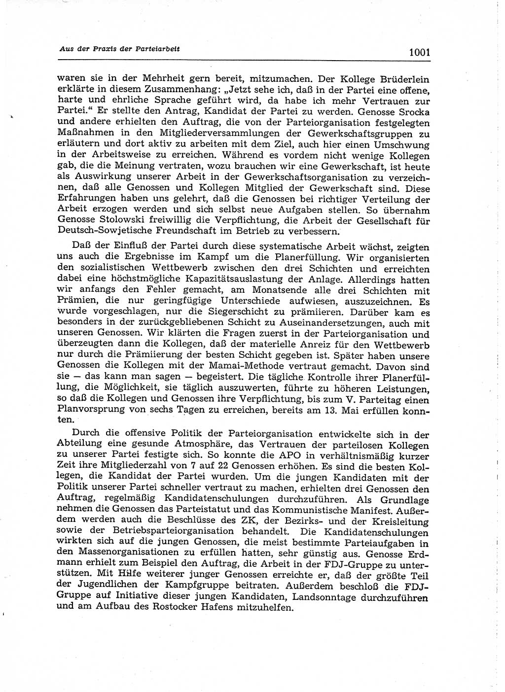 Neuer Weg (NW), Organ des Zentralkomitees (ZK) der SED (Sozialistische Einheitspartei Deutschlands) für Fragen des Parteiaufbaus und des Parteilebens, [Deutsche Demokratische Republik (DDR)] 13. Jahrgang 1958, Seite 1001 (NW ZK SED DDR 1958, S. 1001)