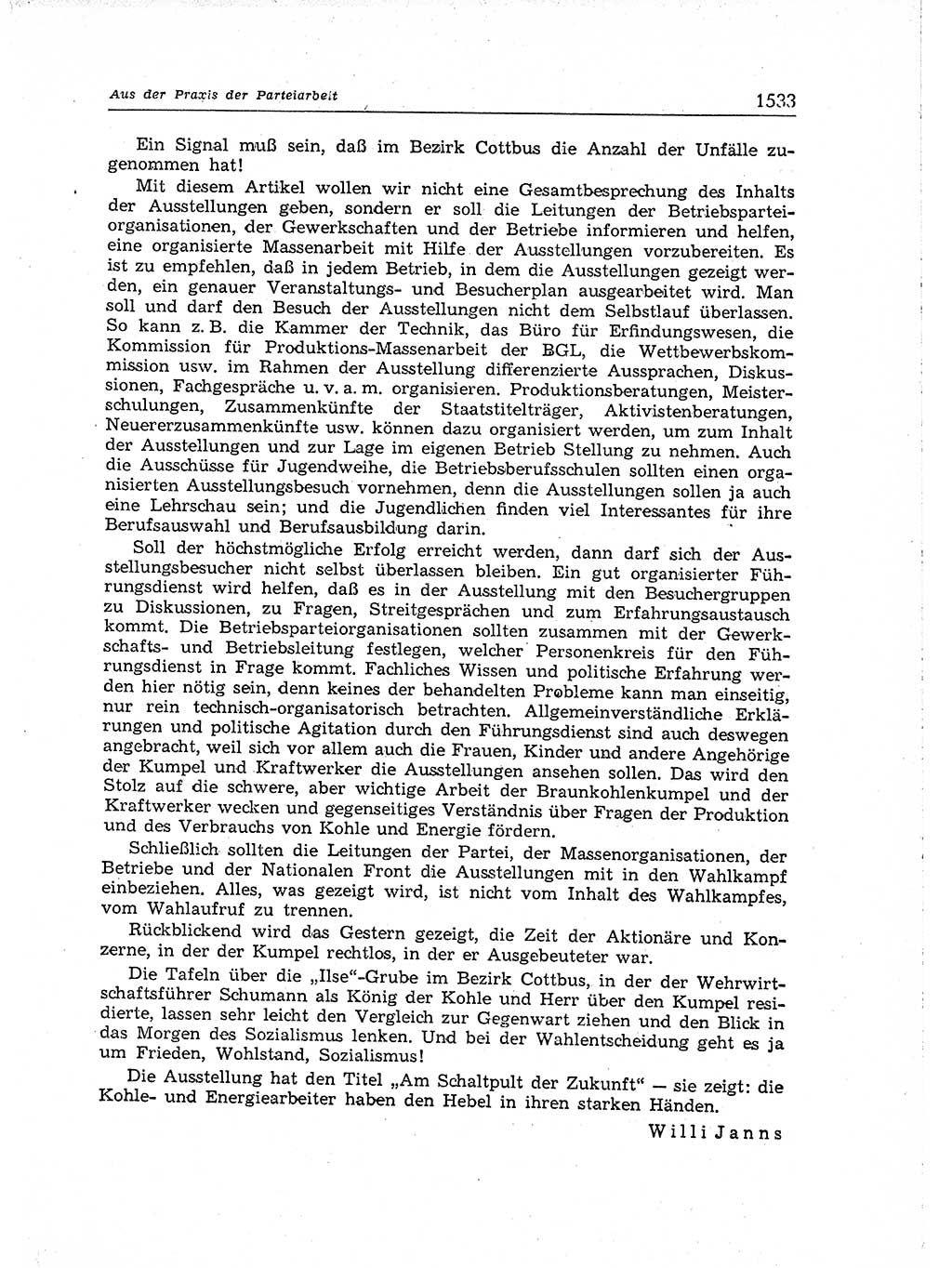 Neuer Weg (NW), Organ des Zentralkomitees (ZK) der SED (Sozialistische Einheitspartei Deutschlands) für Fragen des Parteiaufbaus und des Parteilebens, [Deutsche Demokratische Republik (DDR)] 13. Jahrgang 1958, Seite 1533 (NW ZK SED DDR 1958, S. 1533)