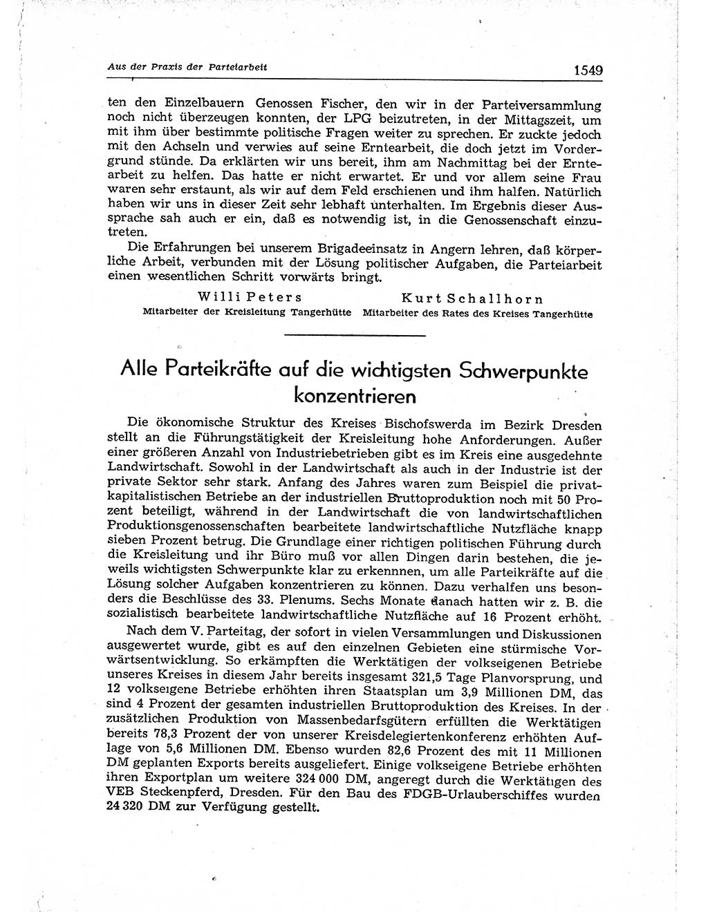 Neuer Weg (NW), Organ des Zentralkomitees (ZK) der SED (Sozialistische Einheitspartei Deutschlands) für Fragen des Parteiaufbaus und des Parteilebens, [Deutsche Demokratische Republik (DDR)] 13. Jahrgang 1958, Seite 1549 (NW ZK SED DDR 1958, S. 1549)