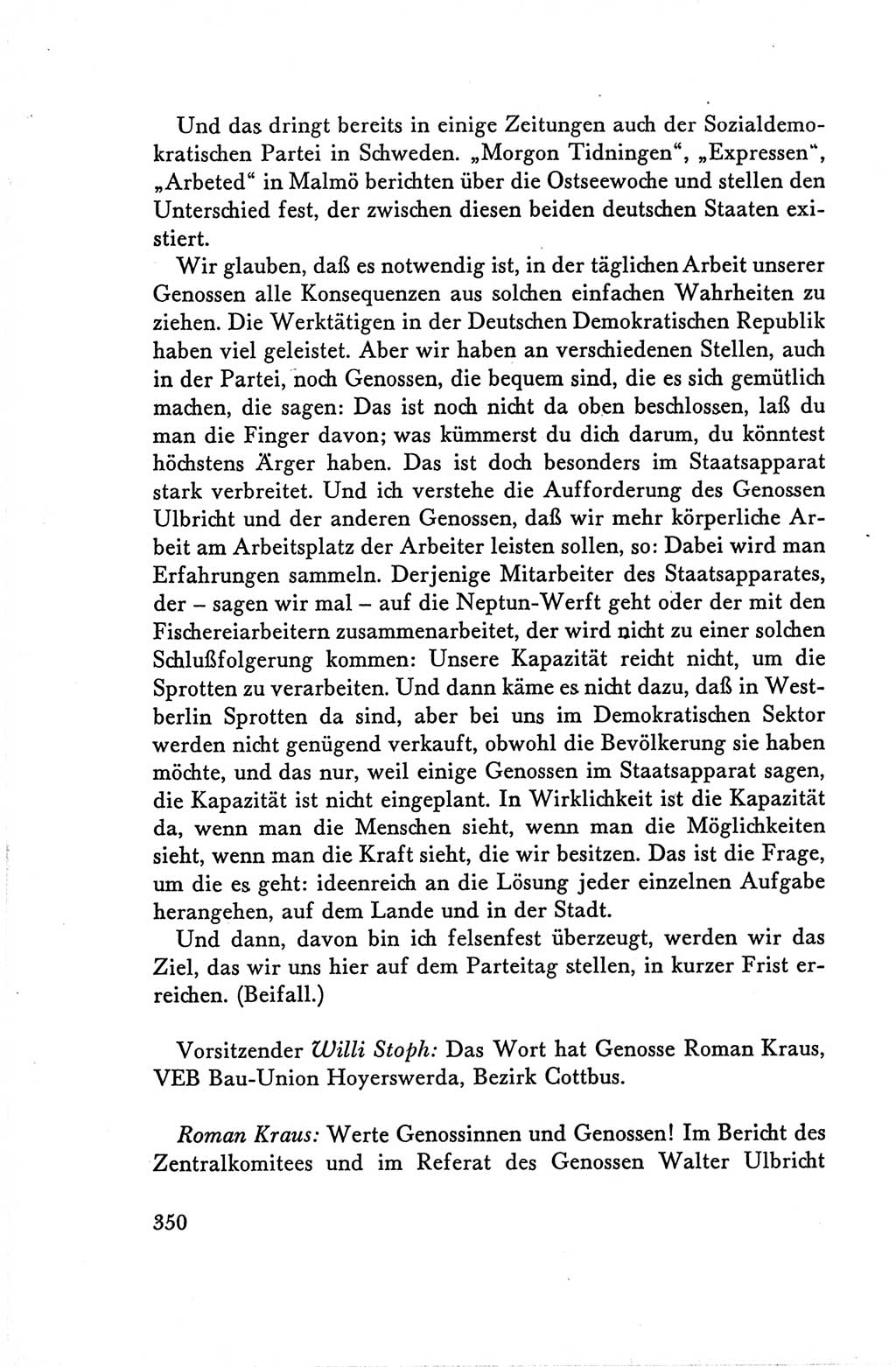 Protokoll der Verhandlungen des Ⅴ. Parteitages der Sozialistischen Einheitspartei Deutschlands (SED) [Deutsche Demokratische Republik (DDR)] 1958, Seite 350