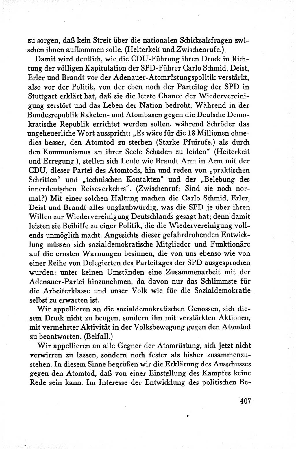 Protokoll der Verhandlungen des Ⅴ. Parteitages der Sozialistischen Einheitspartei Deutschlands (SED) [Deutsche Demokratische Republik (DDR)] 1958, Seite 407