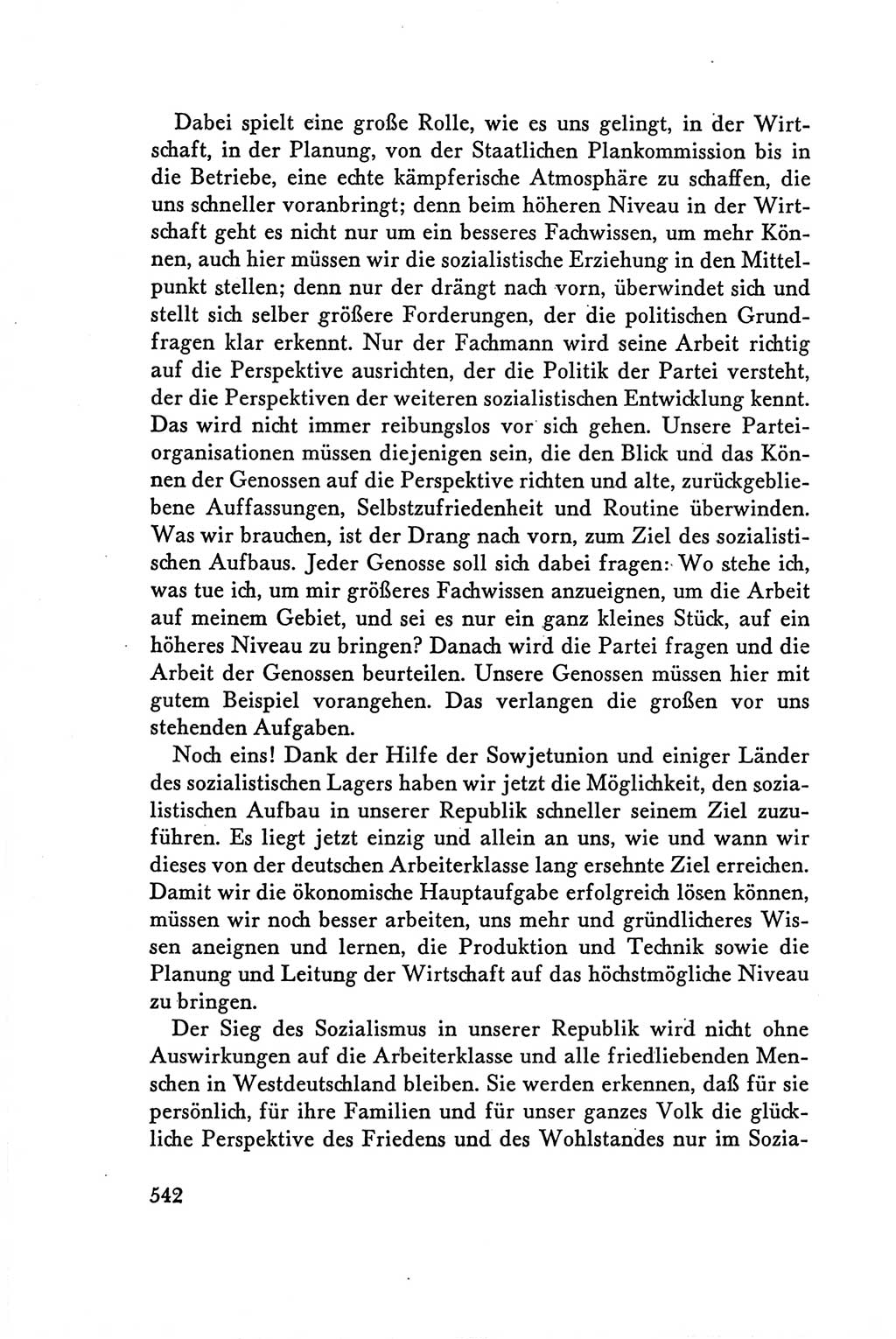 Protokoll der Verhandlungen des Ⅴ. Parteitages der Sozialistischen Einheitspartei Deutschlands (SED) [Deutsche Demokratische Republik (DDR)] 1958, Seite 542