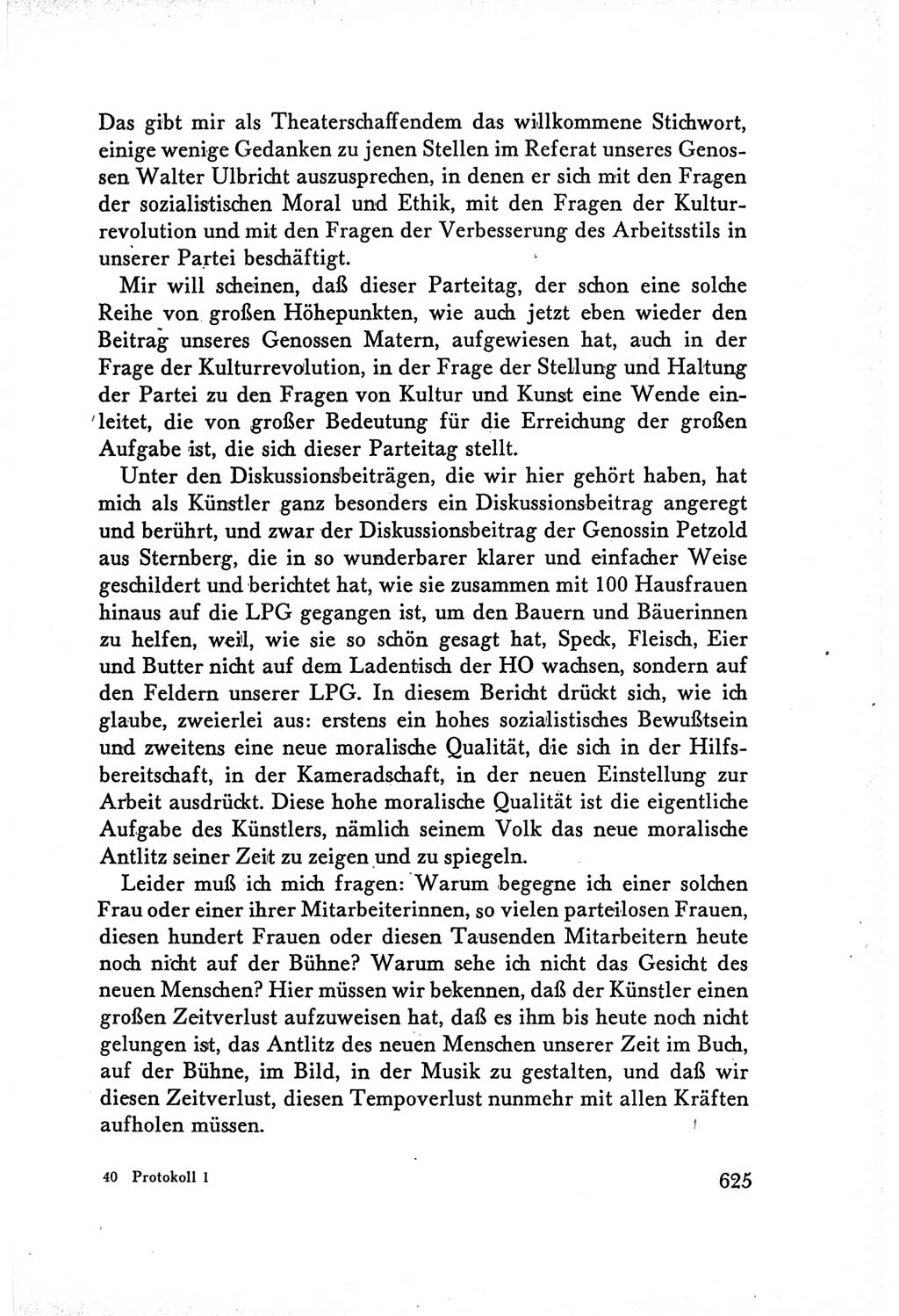 Protokoll der Verhandlungen des Ⅴ. Parteitages der Sozialistischen Einheitspartei Deutschlands (SED) [Deutsche Demokratische Republik (DDR)] 1958, Seite 625