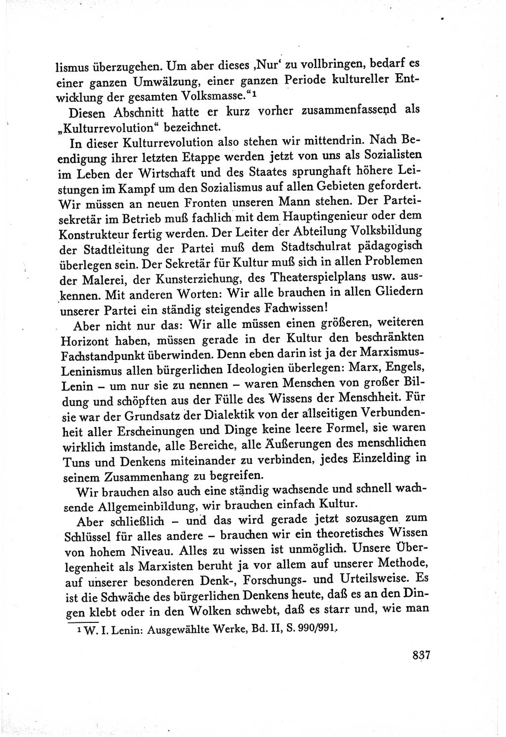 Protokoll der Verhandlungen des Ⅴ. Parteitages der Sozialistischen Einheitspartei Deutschlands (SED) [Deutsche Demokratische Republik (DDR)] 1958, Seite 837