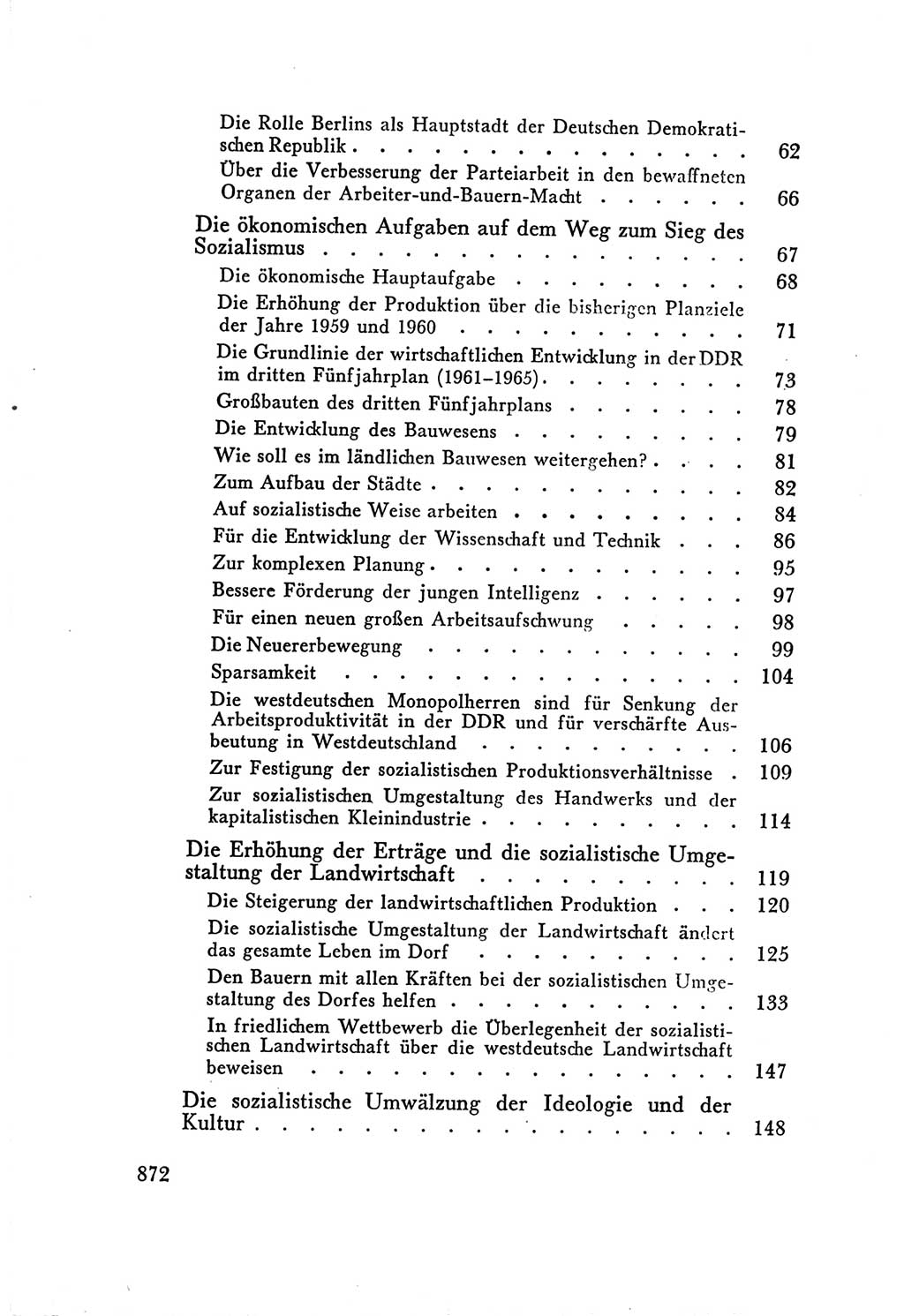 Protokoll der Verhandlungen des Ⅴ. Parteitages der Sozialistischen Einheitspartei Deutschlands (SED) [Deutsche Demokratische Republik (DDR)] 1958, Seite 872