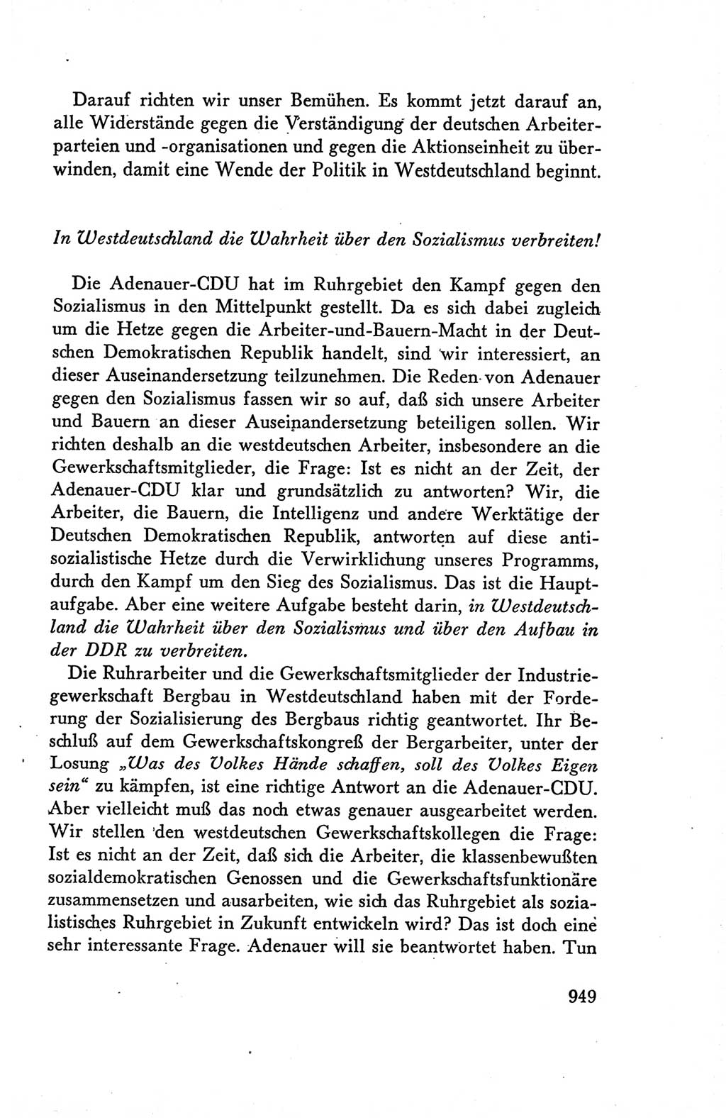 Protokoll der Verhandlungen des Ⅴ. Parteitages der Sozialistischen Einheitspartei Deutschlands (SED) [Deutsche Demokratische Republik (DDR)] 1958, Seite 949