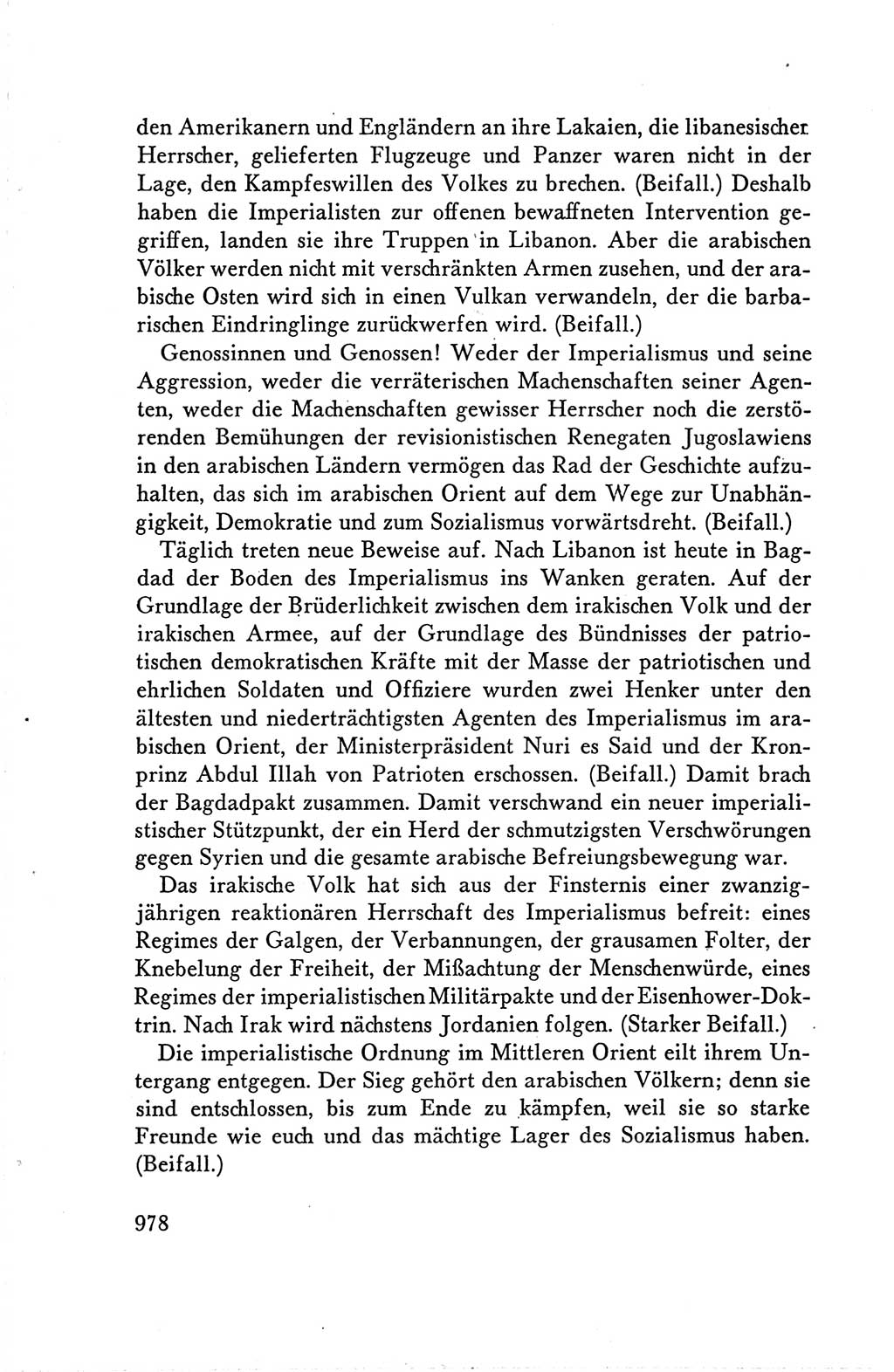Protokoll der Verhandlungen des Ⅴ. Parteitages der Sozialistischen Einheitspartei Deutschlands (SED) [Deutsche Demokratische Republik (DDR)] 1958, Seite 978