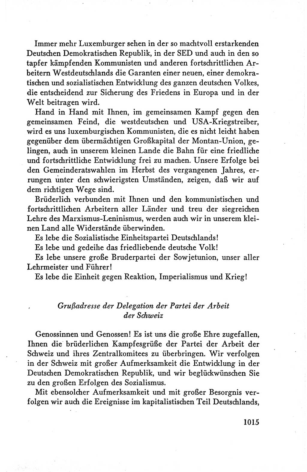 Protokoll der Verhandlungen des Ⅴ. Parteitages der Sozialistischen Einheitspartei Deutschlands (SED) [Deutsche Demokratische Republik (DDR)] 1958, Seite 1015