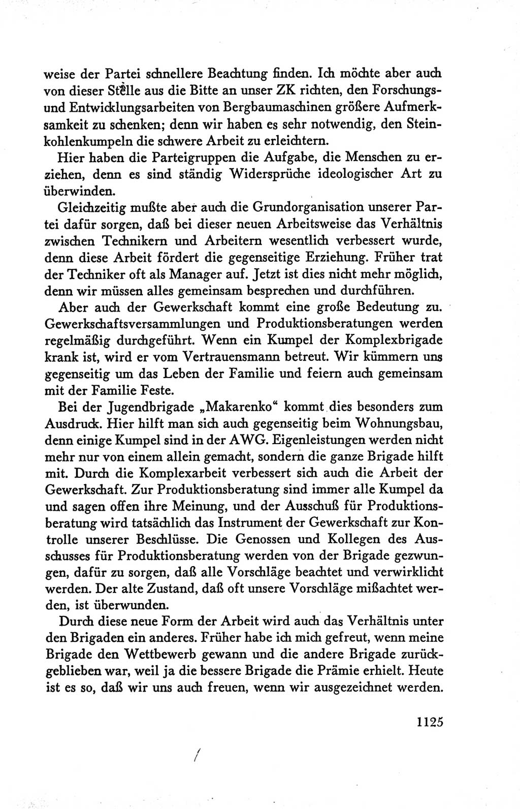 Protokoll der Verhandlungen des Ⅴ. Parteitages der Sozialistischen Einheitspartei Deutschlands (SED) [Deutsche Demokratische Republik (DDR)] 1958, Seite 1125