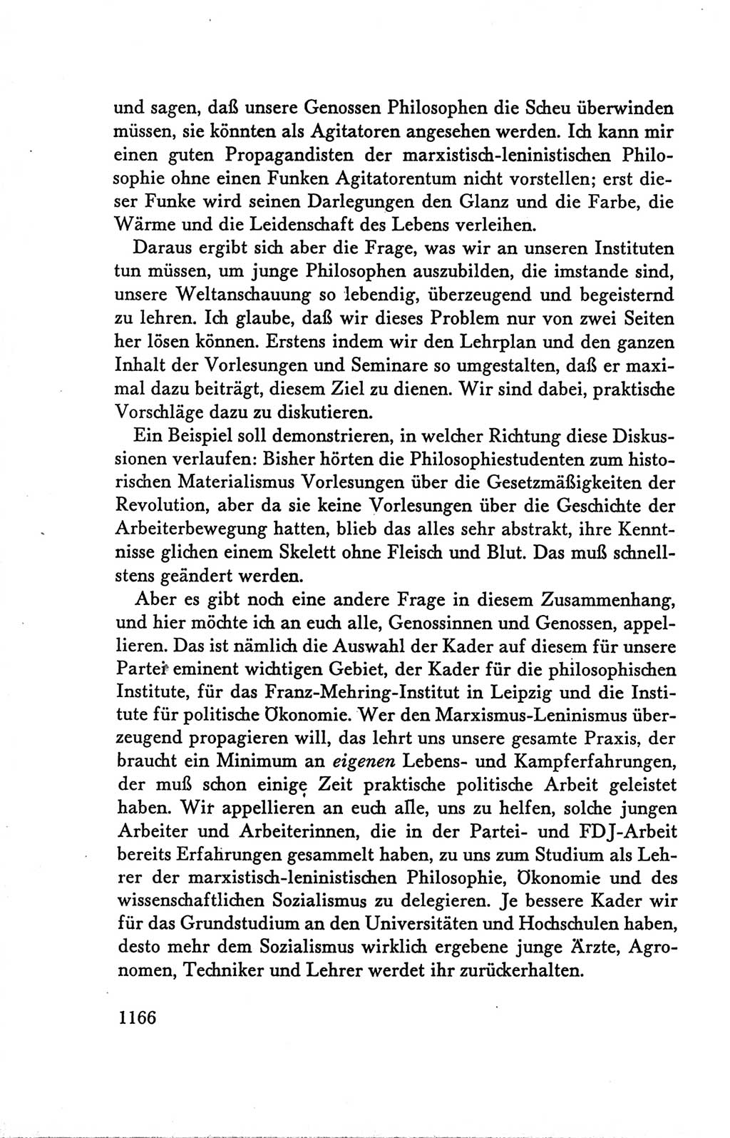 Protokoll der Verhandlungen des Ⅴ. Parteitages der Sozialistischen Einheitspartei Deutschlands (SED) [Deutsche Demokratische Republik (DDR)] 1958, Seite 1166