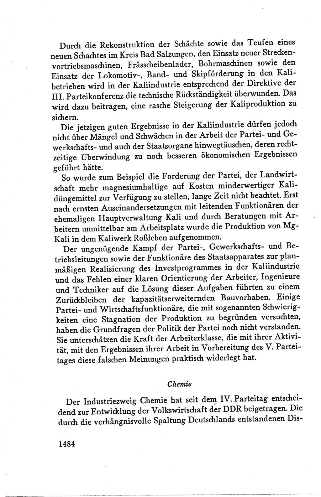Protokoll der Verhandlungen des Ⅴ. Parteitages der Sozialistischen Einheitspartei Deutschlands (SED) [Deutsche Demokratische Republik (DDR)] 1958, Seite 1484