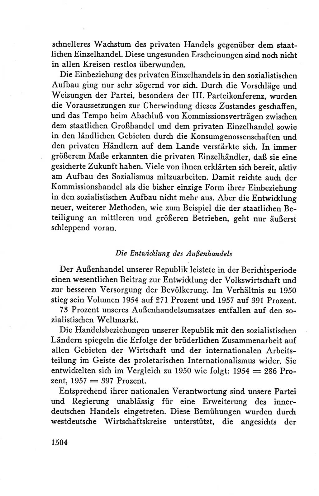 Protokoll der Verhandlungen des Ⅴ. Parteitages der Sozialistischen Einheitspartei Deutschlands (SED) [Deutsche Demokratische Republik (DDR)] 1958, Seite 1504