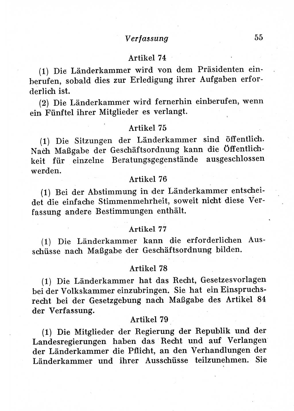 Staats- und verwaltungsrechtliche Gesetze der Deutschen Demokratischen Republik (DDR) 1958, Seite 55 (StVerwR Ges. DDR 1958, S. 55)