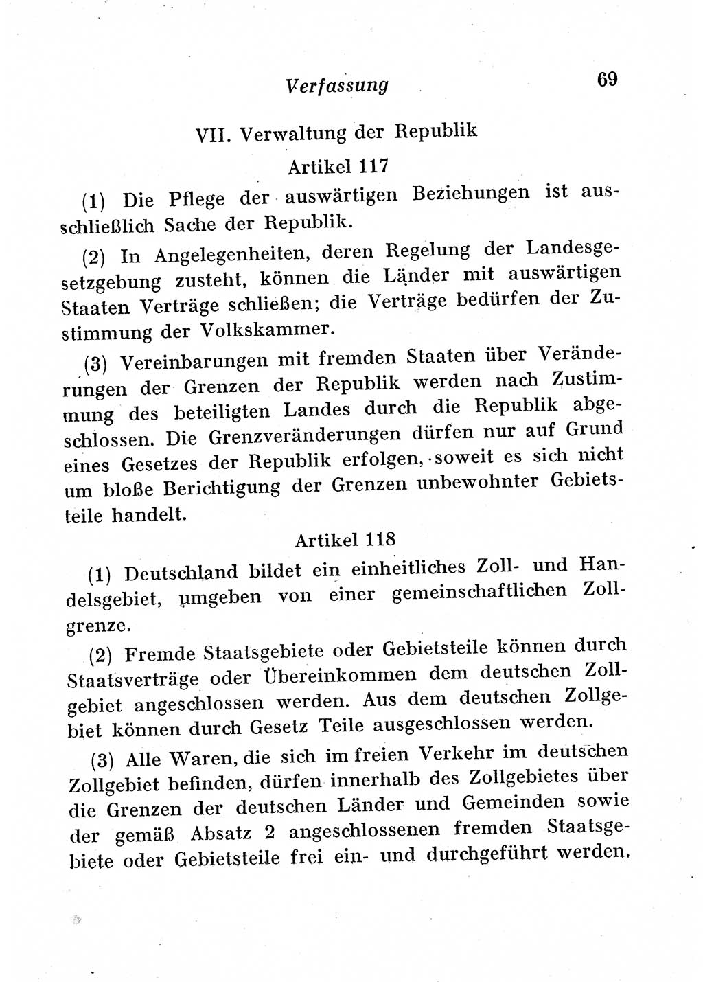 Staats- und verwaltungsrechtliche Gesetze der Deutschen Demokratischen Republik (DDR) 1958, Seite 69 (StVerwR Ges. DDR 1958, S. 69)