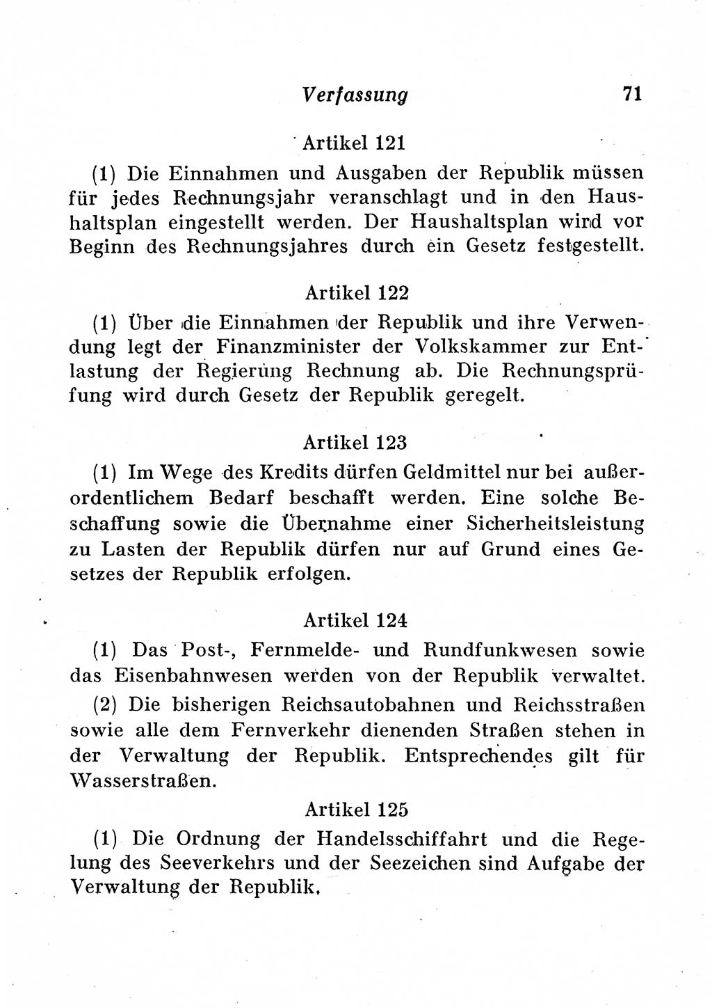 Staats- und verwaltungsrechtliche Gesetze der Deutschen Demokratischen Republik (DDR) 1958, Seite 71 (StVerwR Ges. DDR 1958, S. 71)