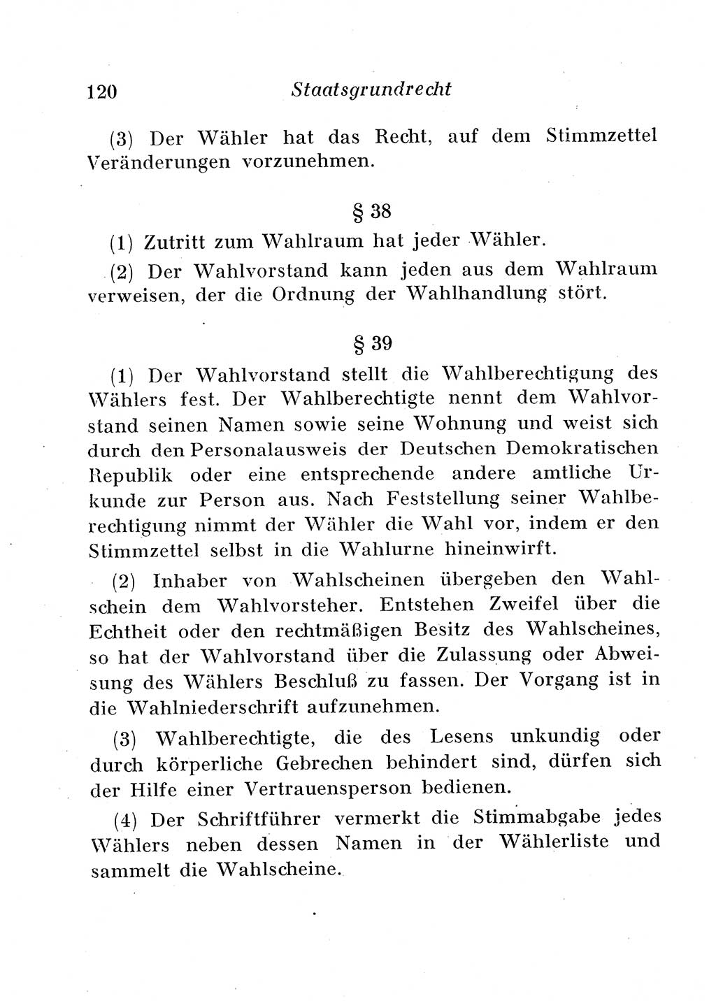 Staats- und verwaltungsrechtliche Gesetze der Deutschen Demokratischen Republik (DDR) 1958, Seite 120 (StVerwR Ges. DDR 1958, S. 120)