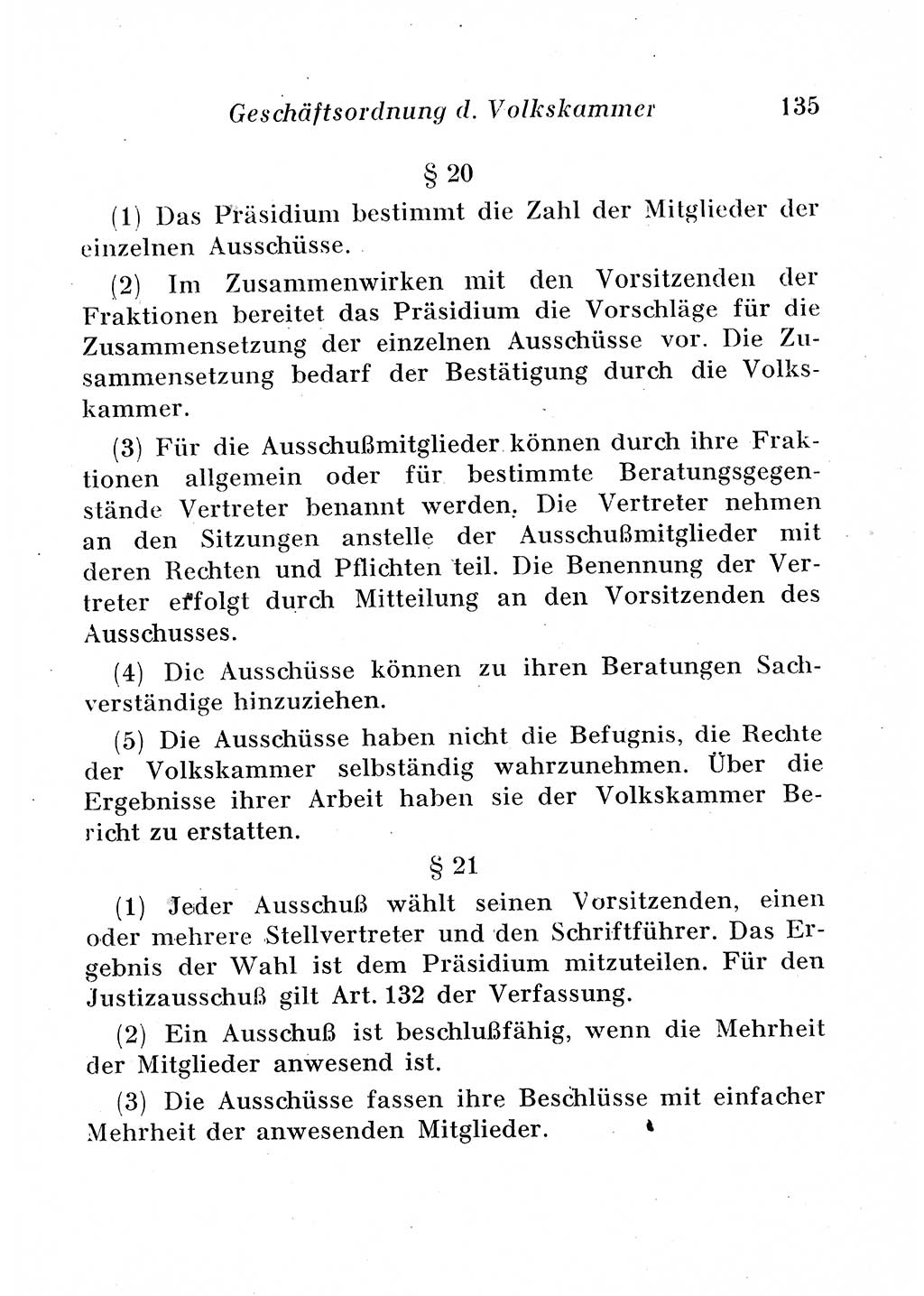 Staats- und verwaltungsrechtliche Gesetze der Deutschen Demokratischen Republik (DDR) 1958, Seite 135 (StVerwR Ges. DDR 1958, S. 135)