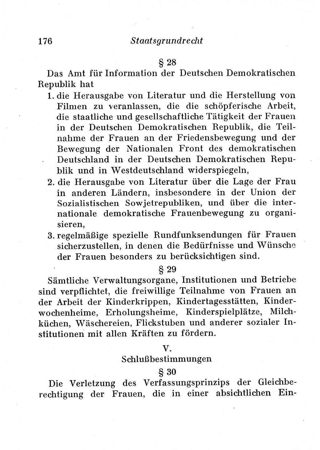 Staats- und verwaltungsrechtliche Gesetze der Deutschen Demokratischen Republik (DDR) 1958, Seite 176 (StVerwR Ges. DDR 1958, S. 176)