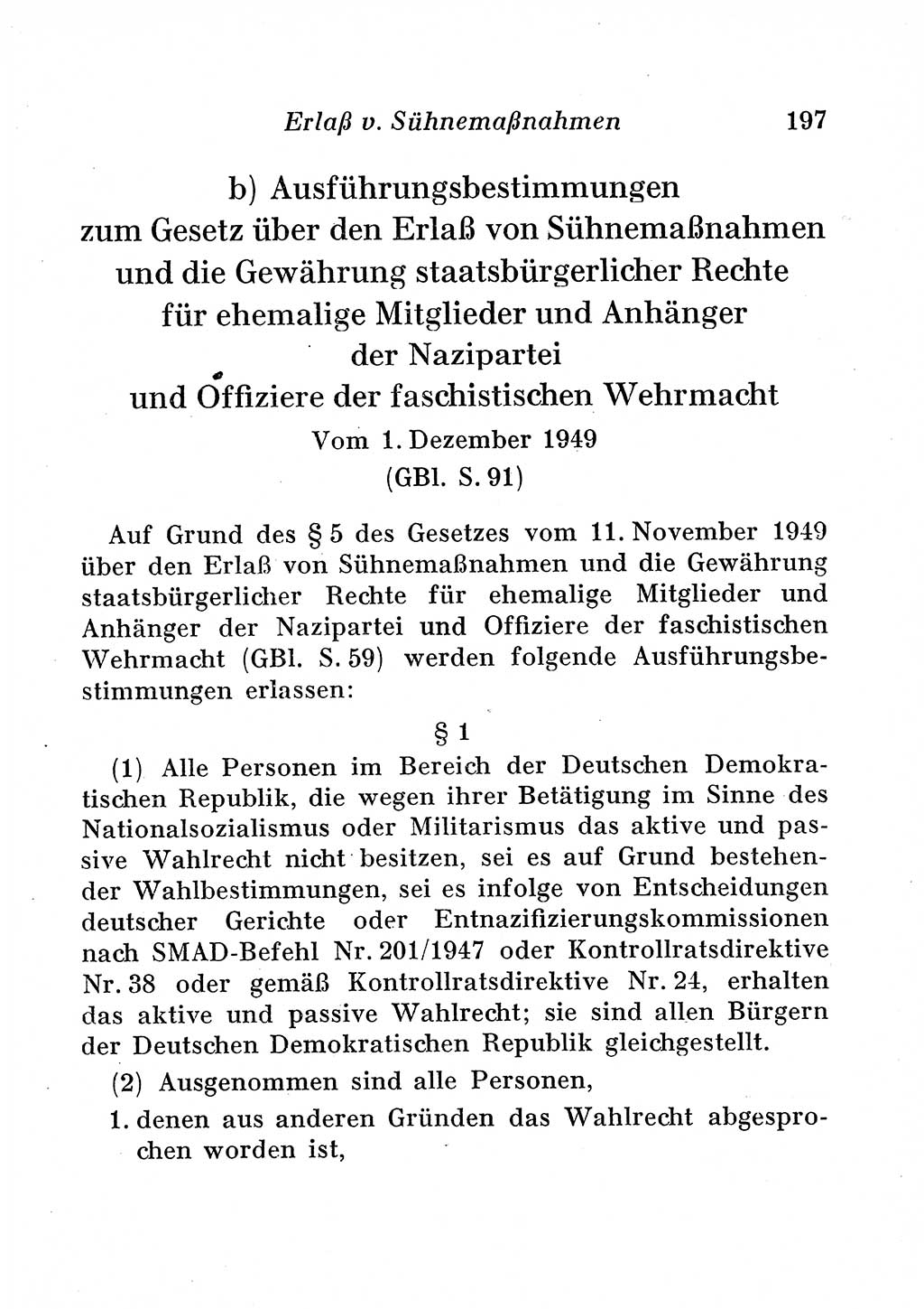 Staats- und verwaltungsrechtliche Gesetze der Deutschen Demokratischen Republik (DDR) 1958, Seite 197 (StVerwR Ges. DDR 1958, S. 197)