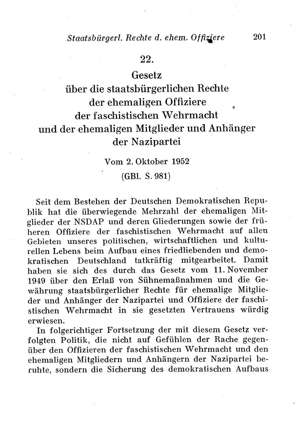 Staats- und verwaltungsrechtliche Gesetze der Deutschen Demokratischen Republik (DDR) 1958, Seite 201 (StVerwR Ges. DDR 1958, S. 201)