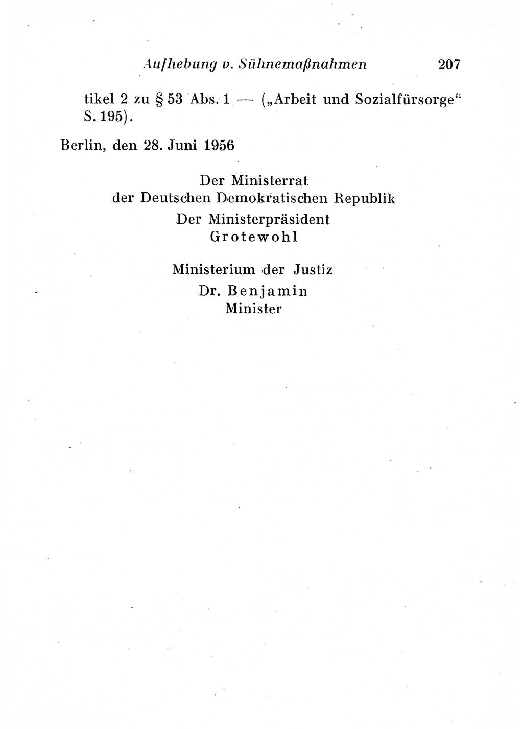 Staats- und verwaltungsrechtliche Gesetze der Deutschen Demokratischen Republik (DDR) 1958, Seite 207 (StVerwR Ges. DDR 1958, S. 207)
