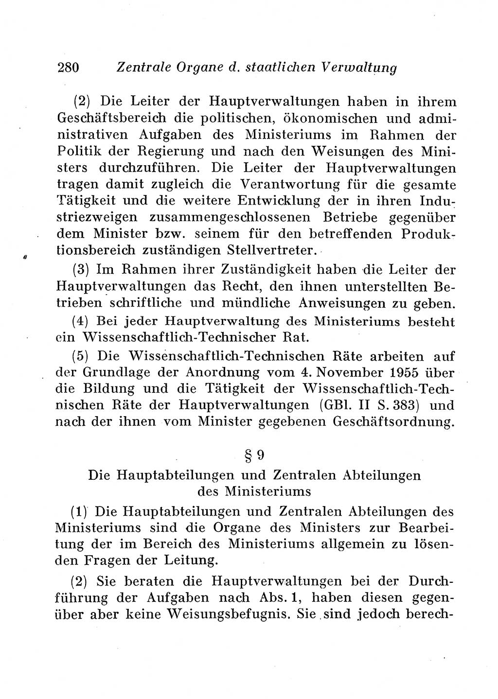 Staats- und verwaltungsrechtliche Gesetze der Deutschen Demokratischen Republik (DDR) 1958, Seite 280 (StVerwR Ges. DDR 1958, S. 280)