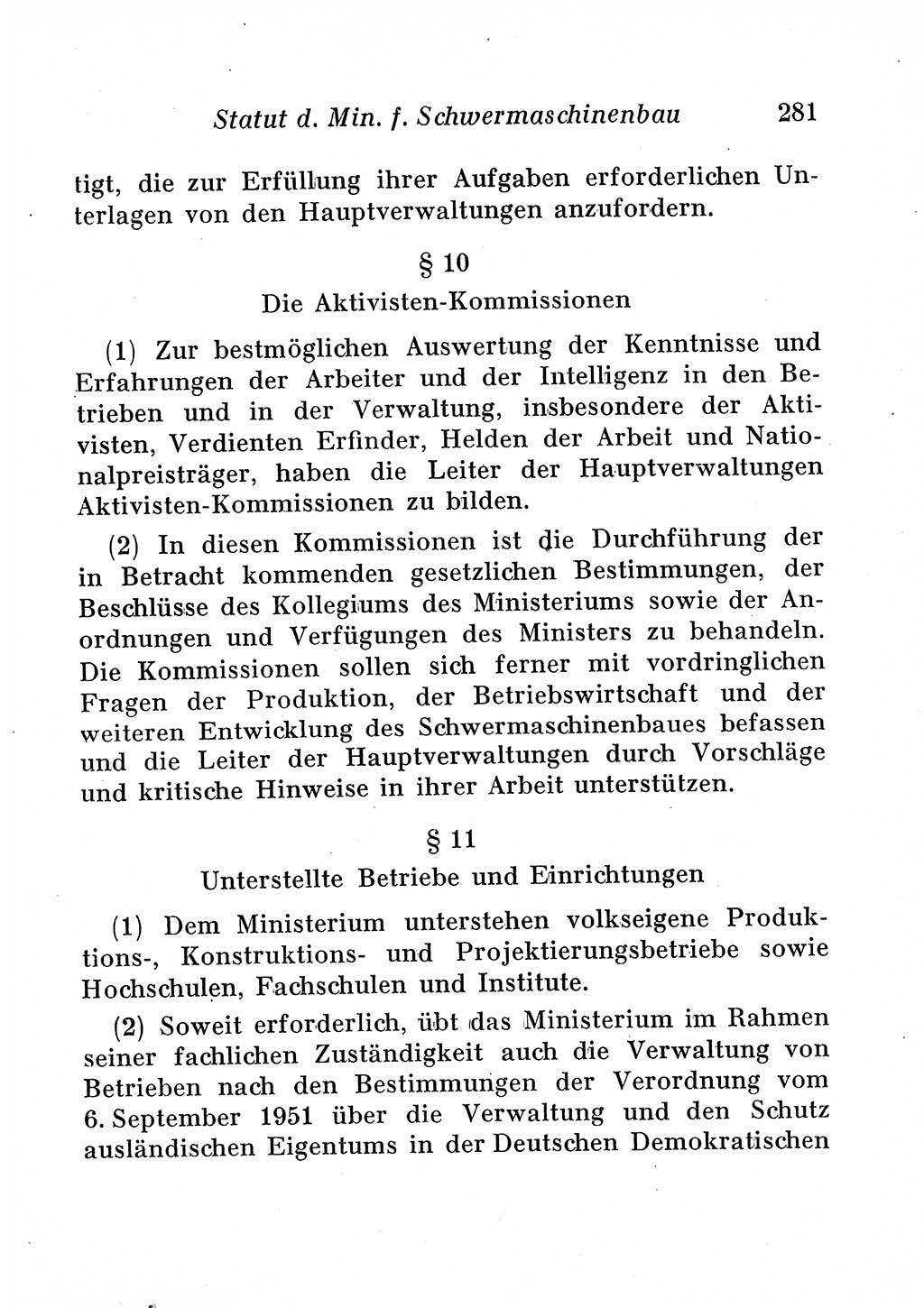 Staats- und verwaltungsrechtliche Gesetze der Deutschen Demokratischen Republik (DDR) 1958, Seite 281 (StVerwR Ges. DDR 1958, S. 281)