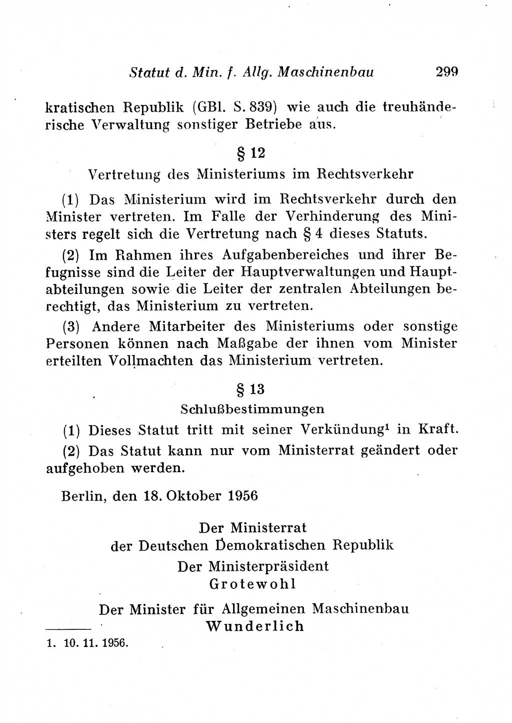 Staats- und verwaltungsrechtliche Gesetze der Deutschen Demokratischen Republik (DDR) 1958, Seite 299 (StVerwR Ges. DDR 1958, S. 299)