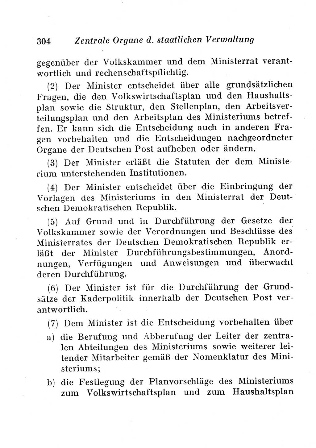 Staats- und verwaltungsrechtliche Gesetze der Deutschen Demokratischen Republik (DDR) 1958, Seite 304 (StVerwR Ges. DDR 1958, S. 304)