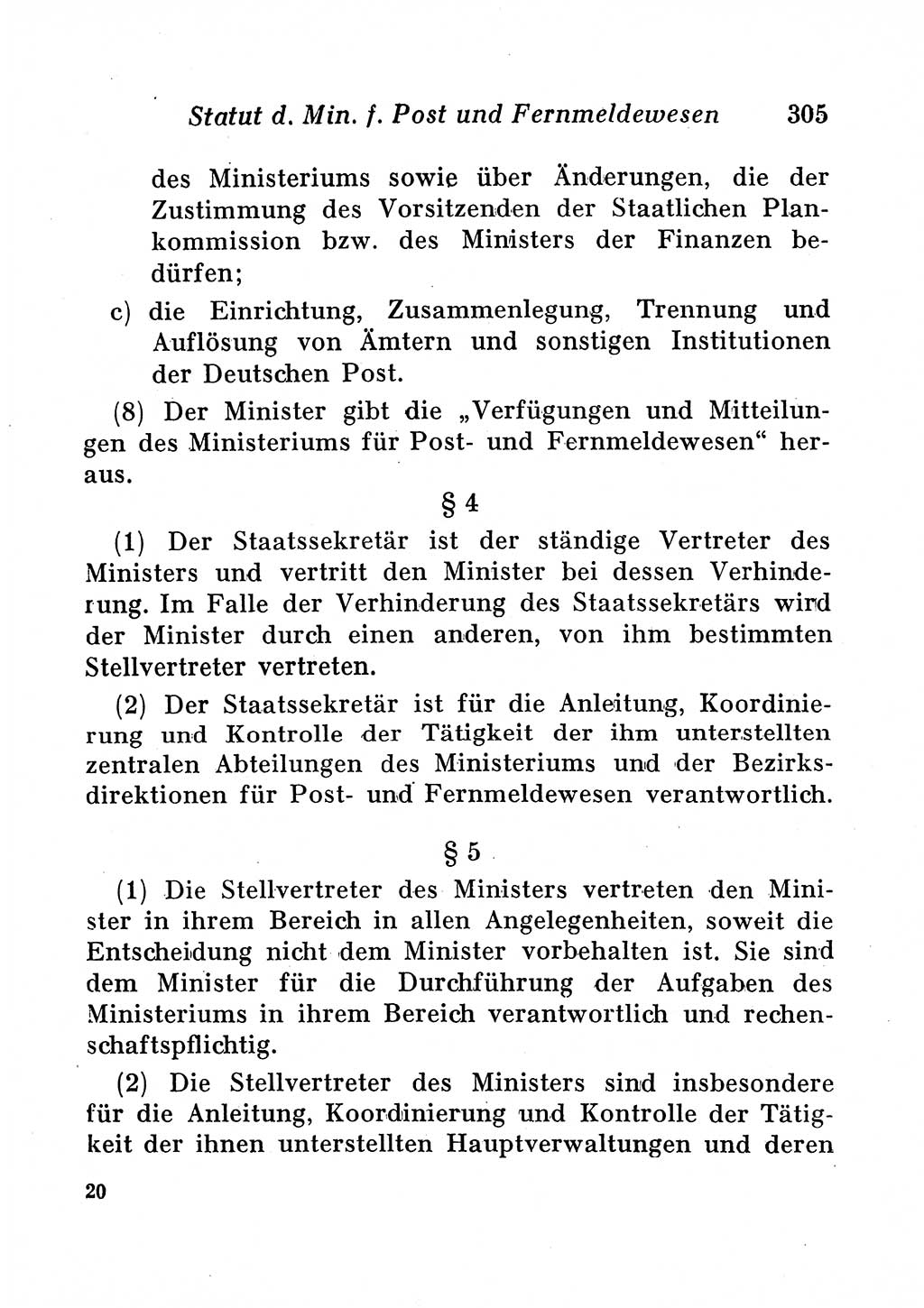 Staats- und verwaltungsrechtliche Gesetze der Deutschen Demokratischen Republik (DDR) 1958, Seite 305 (StVerwR Ges. DDR 1958, S. 305)