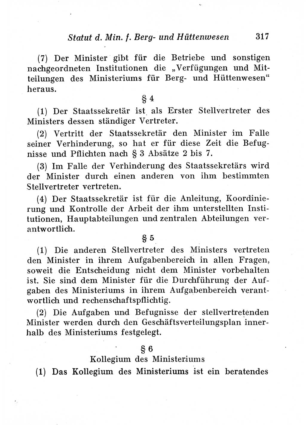 Staats- und verwaltungsrechtliche Gesetze der Deutschen Demokratischen Republik (DDR) 1958, Seite 317 (StVerwR Ges. DDR 1958, S. 317)