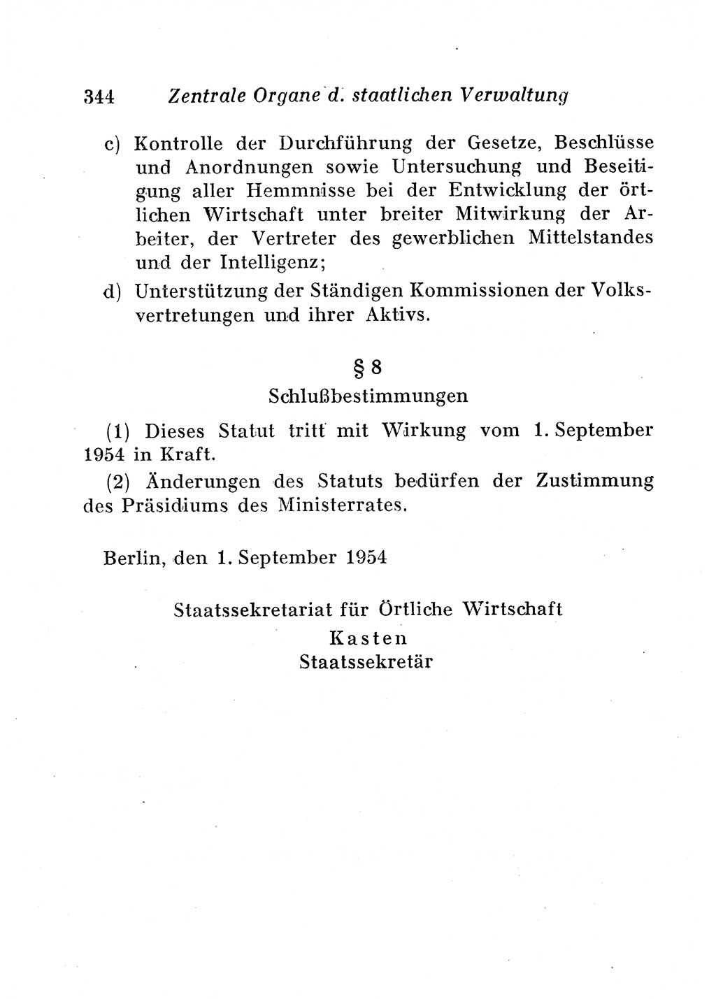 Staats- und verwaltungsrechtliche Gesetze der Deutschen Demokratischen Republik (DDR) 1958, Seite 344 (StVerwR Ges. DDR 1958, S. 344)