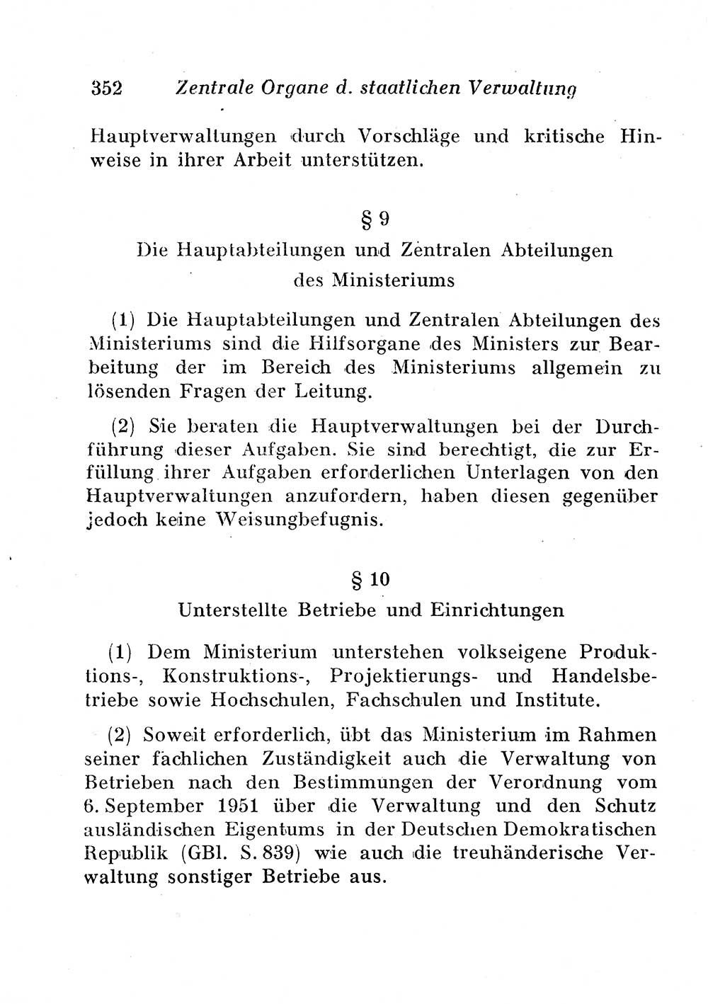 Staats- und verwaltungsrechtliche Gesetze der Deutschen Demokratischen Republik (DDR) 1958, Seite 352 (StVerwR Ges. DDR 1958, S. 352)