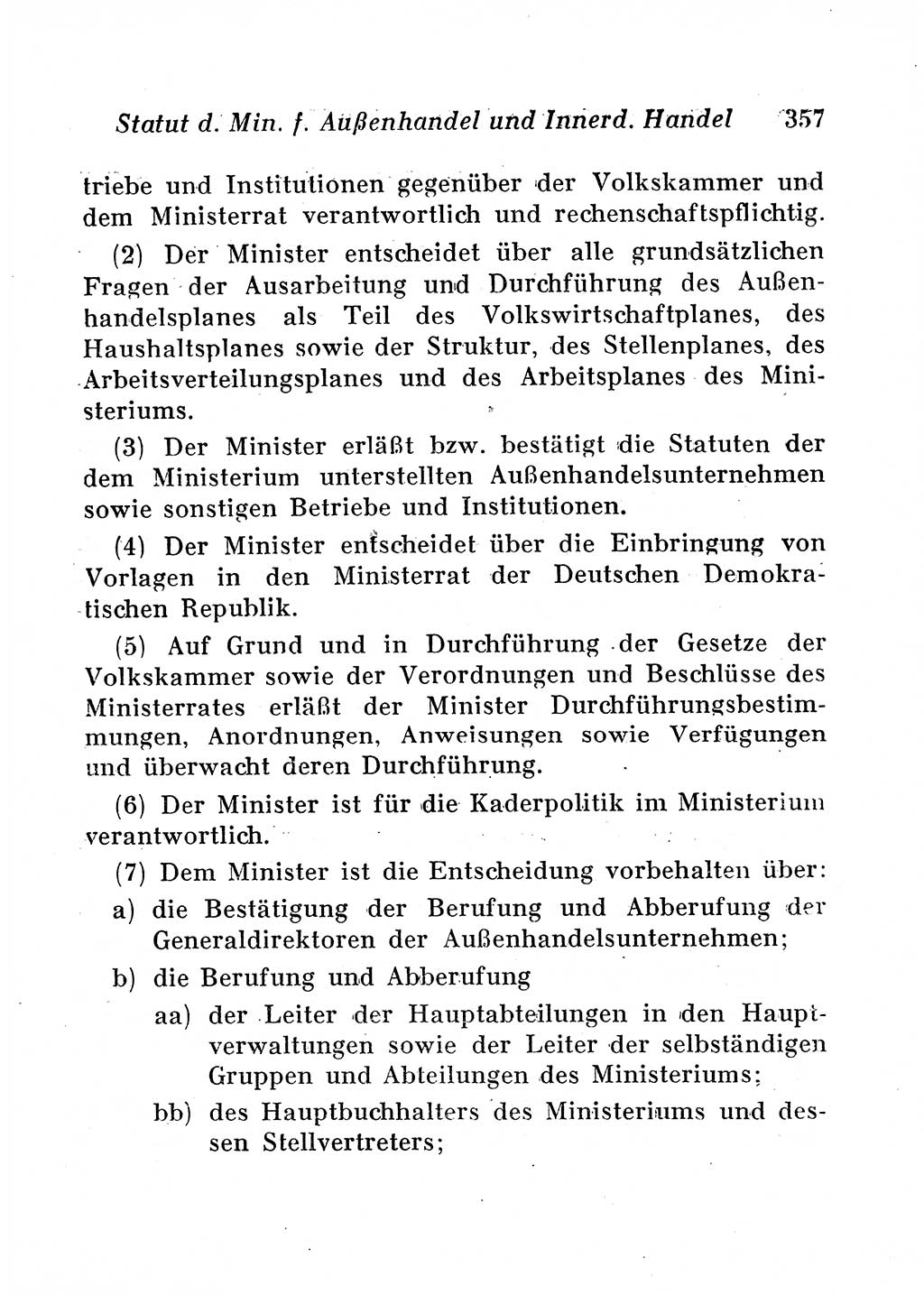Staats- und verwaltungsrechtliche Gesetze der Deutschen Demokratischen Republik (DDR) 1958, Seite 357 (StVerwR Ges. DDR 1958, S. 357)