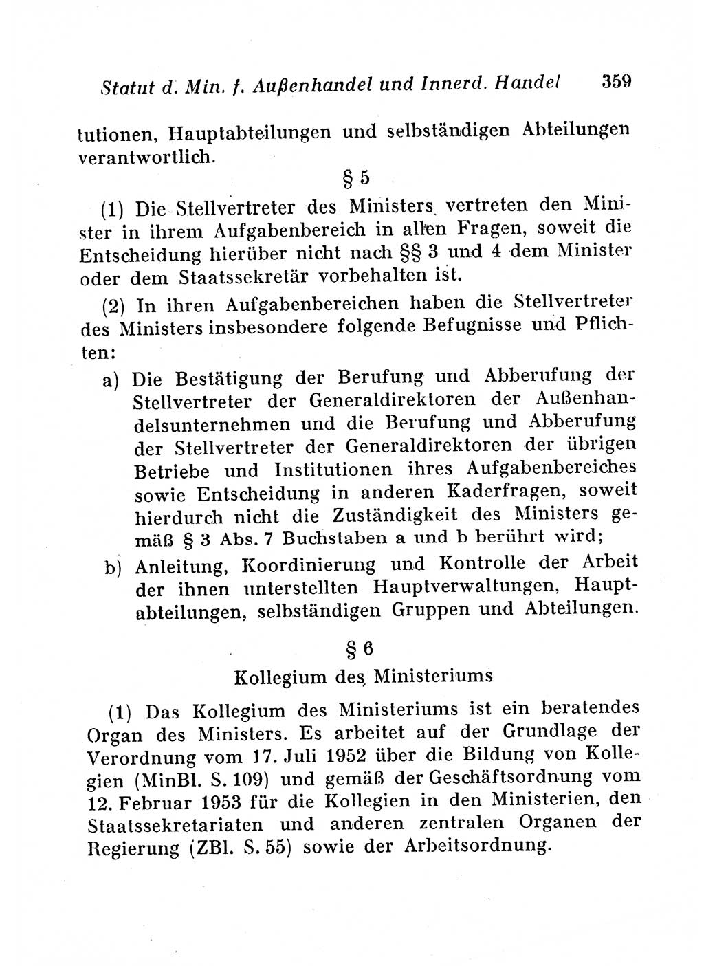 Staats- und verwaltungsrechtliche Gesetze der Deutschen Demokratischen Republik (DDR) 1958, Seite 359 (StVerwR Ges. DDR 1958, S. 359)